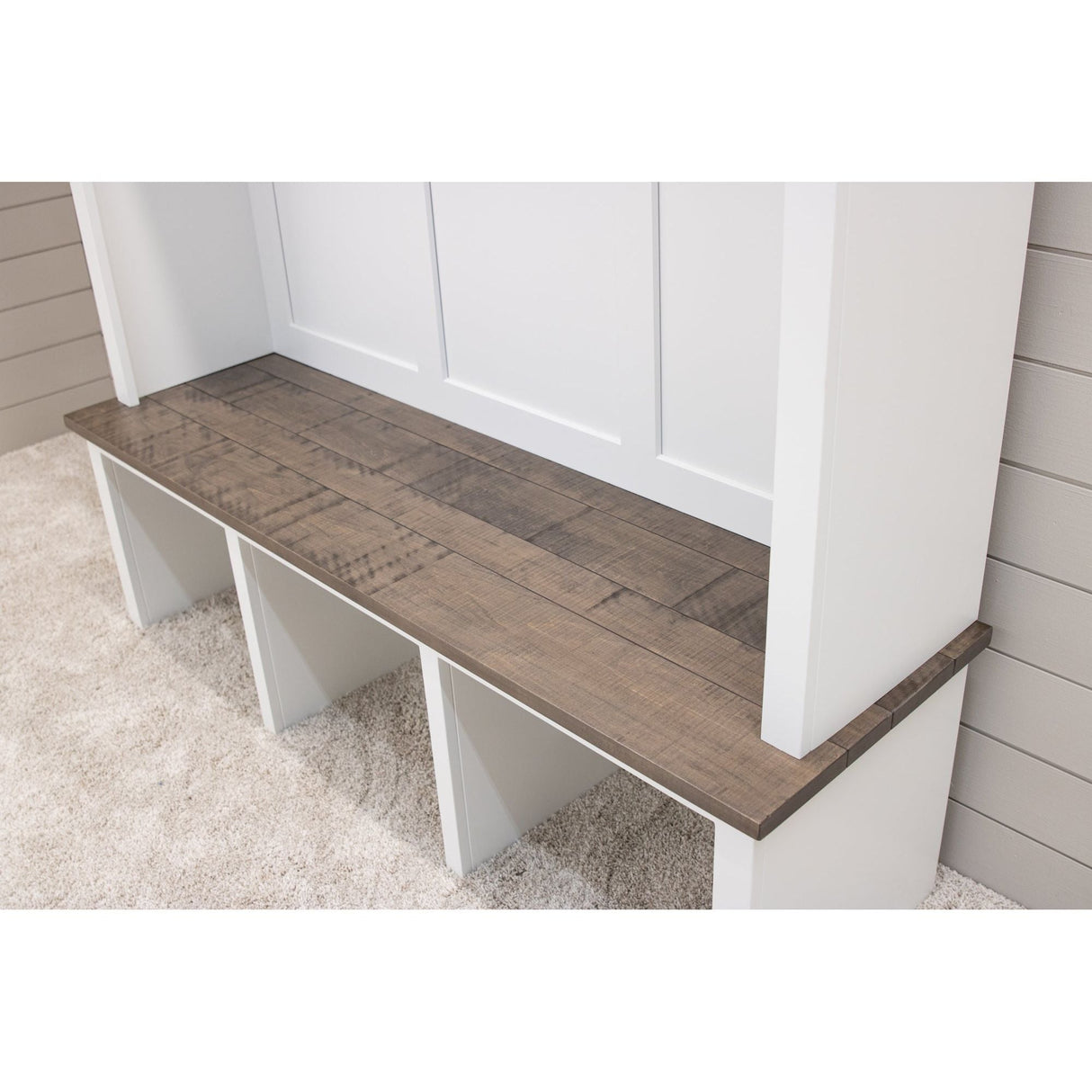 Weston White Solid Wood Hall Tree Bench | M-DW&DCD