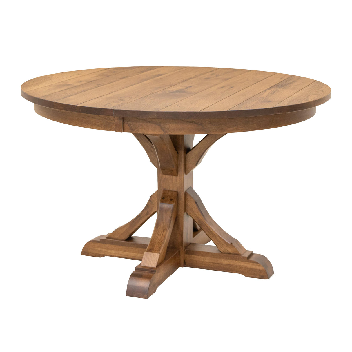 Newport Round Hickory Wood Extending Dining Table | HC