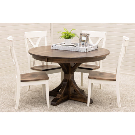 Brooke X Back White & Wood Side Dining Chair | M-CW&CO