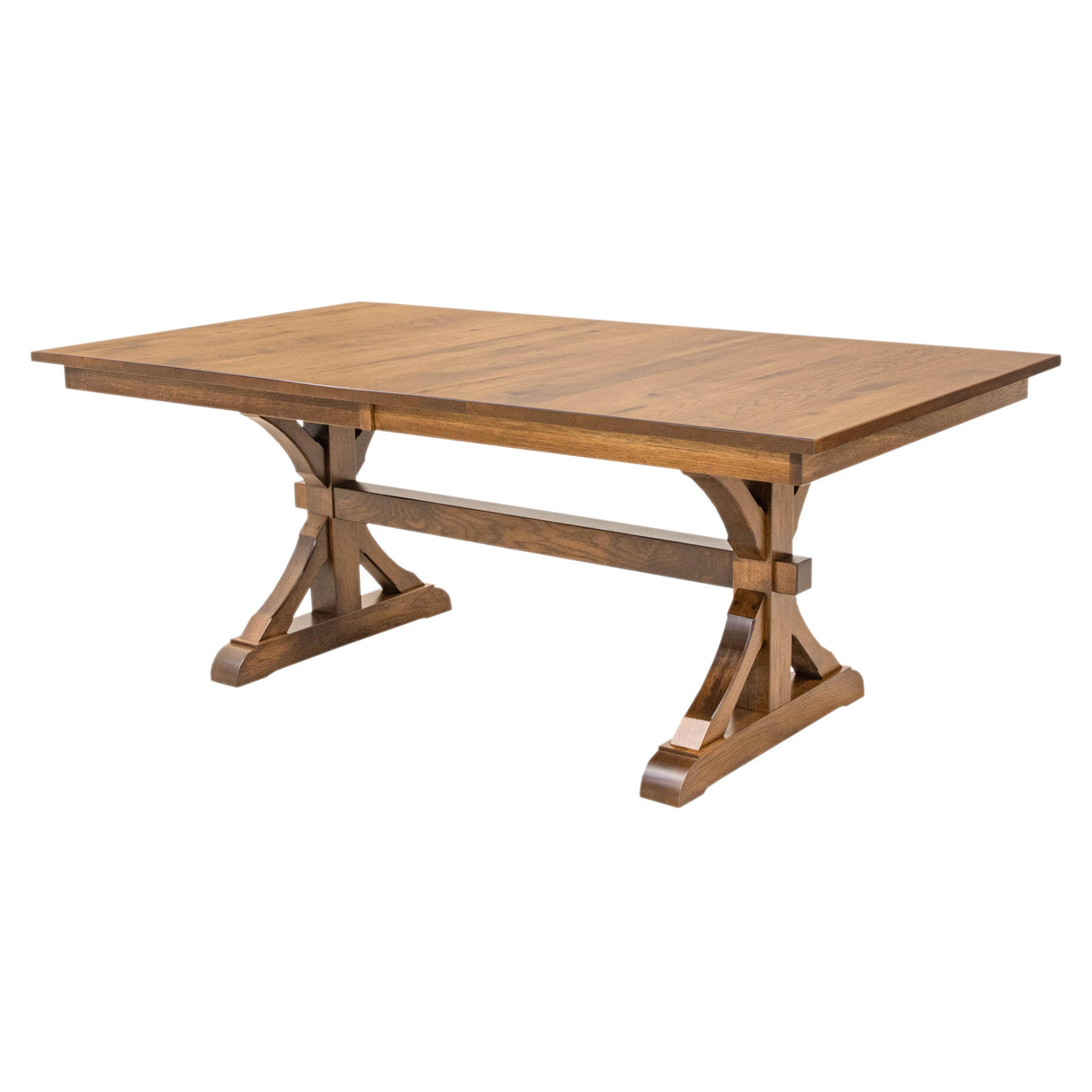 Newport Trestle Hickory Wood Extending Dining Table | HC