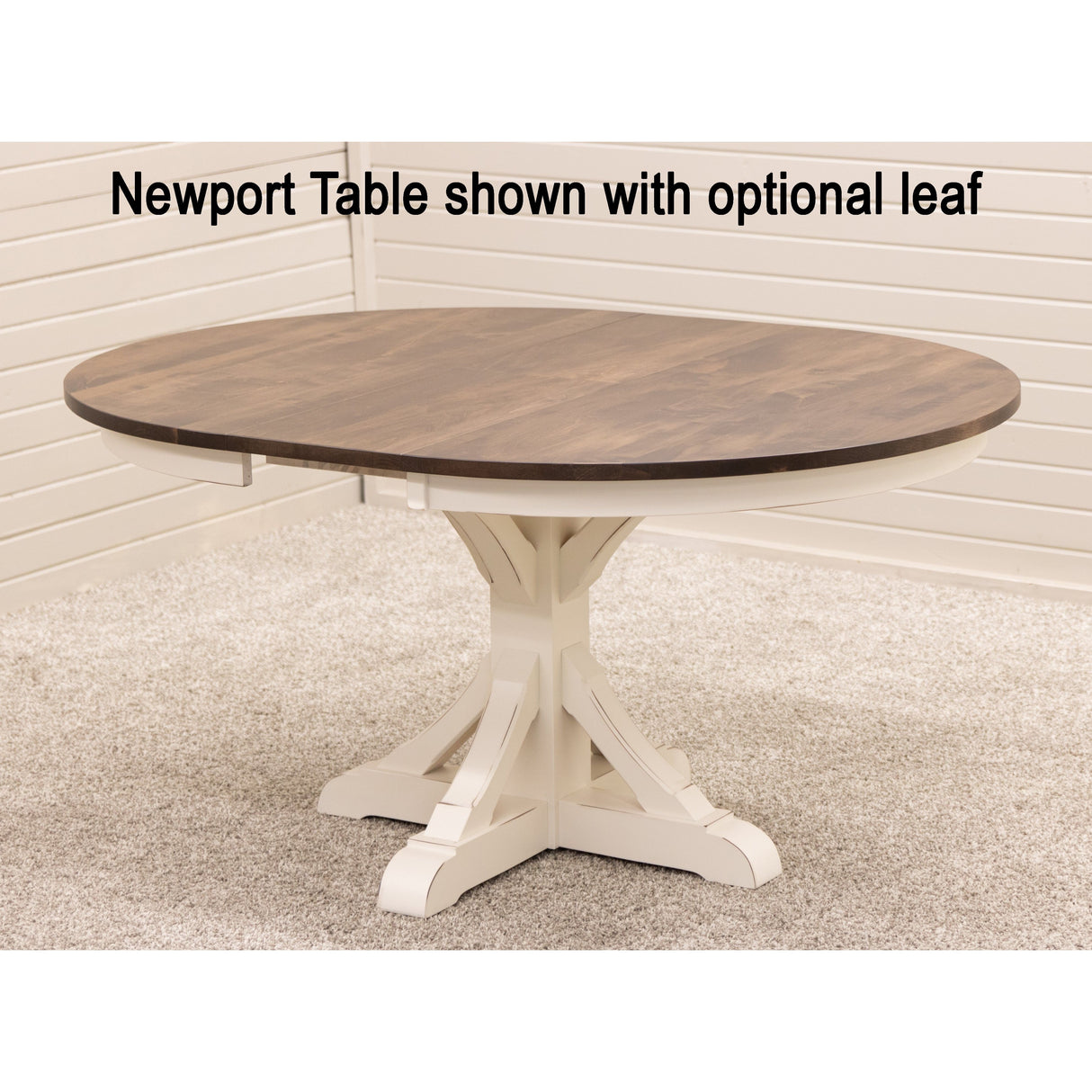 Newport Round White Oak Wood Extending Dining Table | DS