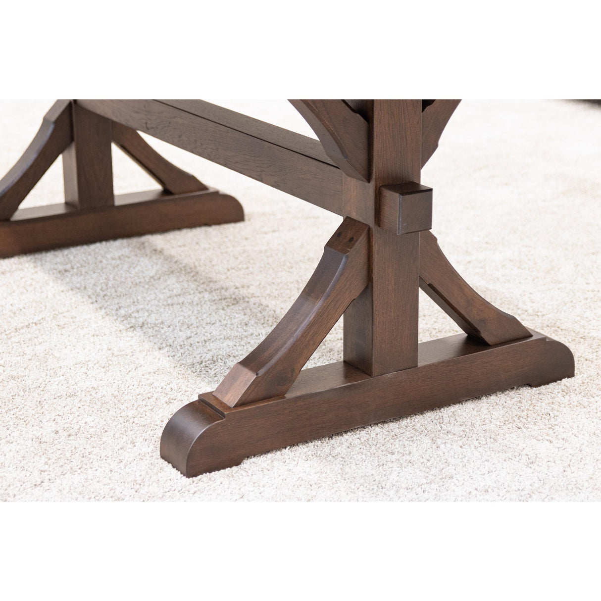 Newport Trestle Hickory Wood Extending Dining Table | BV