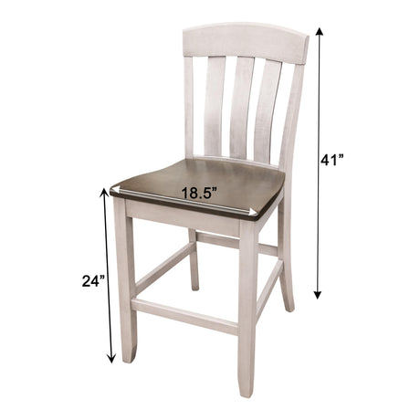 Oregon White & Wood 24" Stationary Bar Stool | M-AV&GS