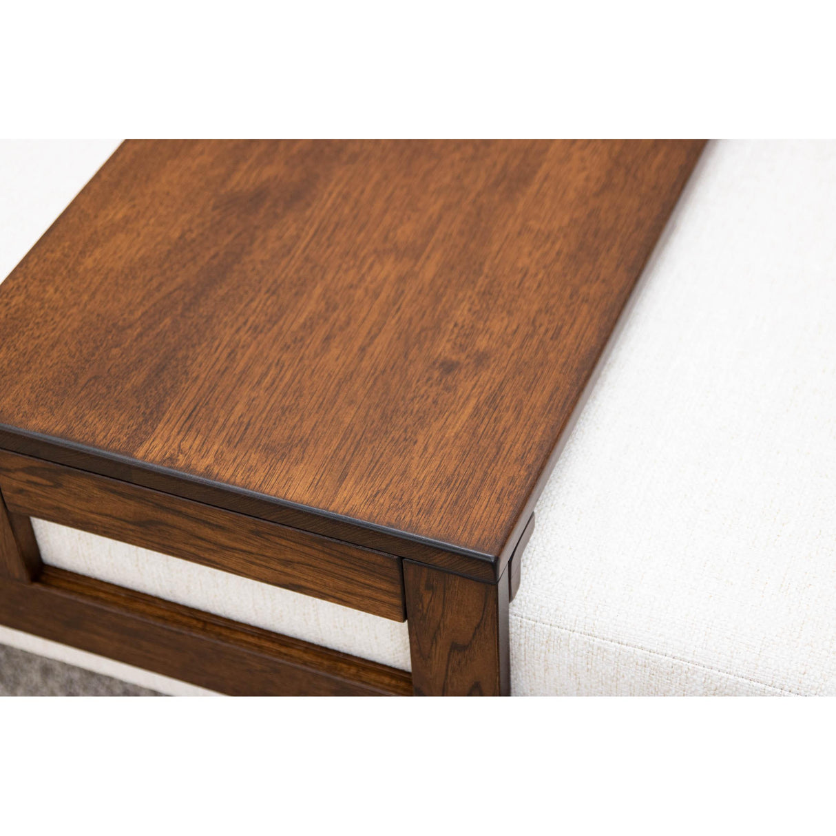 Ottoman with Tray in Hickory Wood | RH-ASB&R1-24