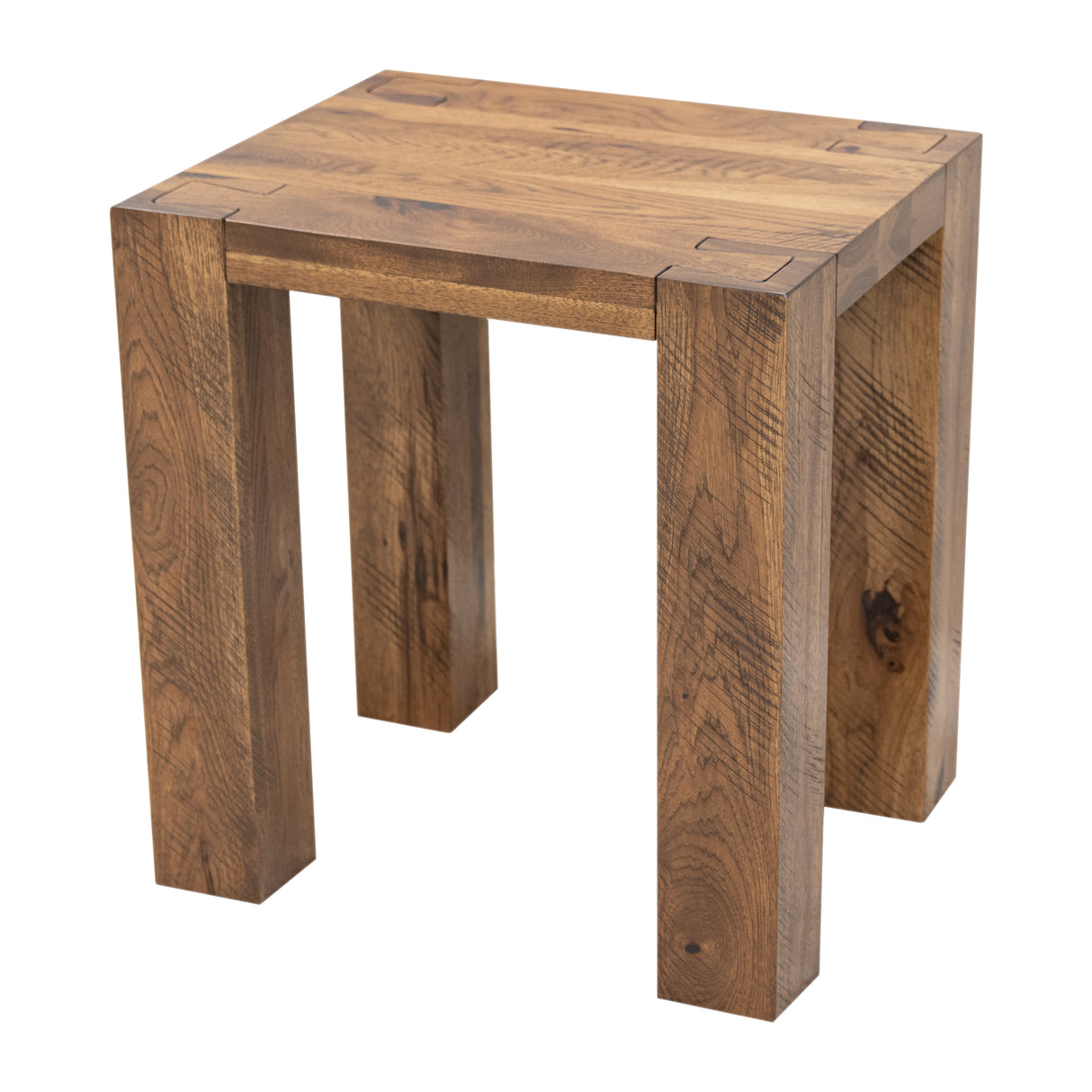 Oxford Hickory Wood Square End Table | CO