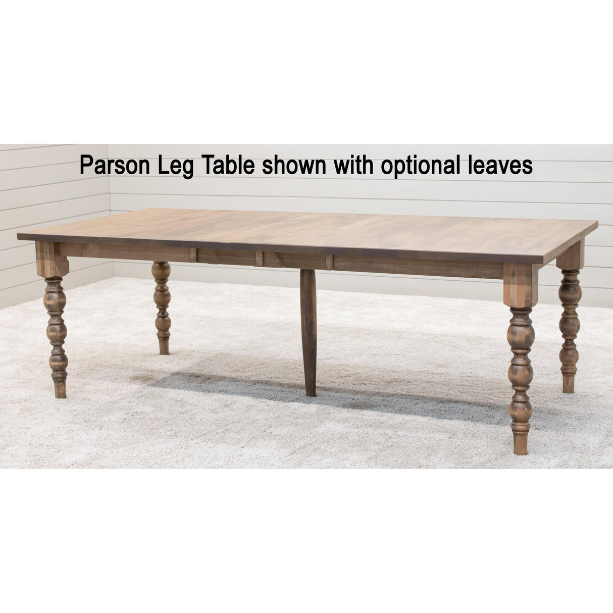 Parson Turned Leg Maple Wood Extending Dining Table | CO
