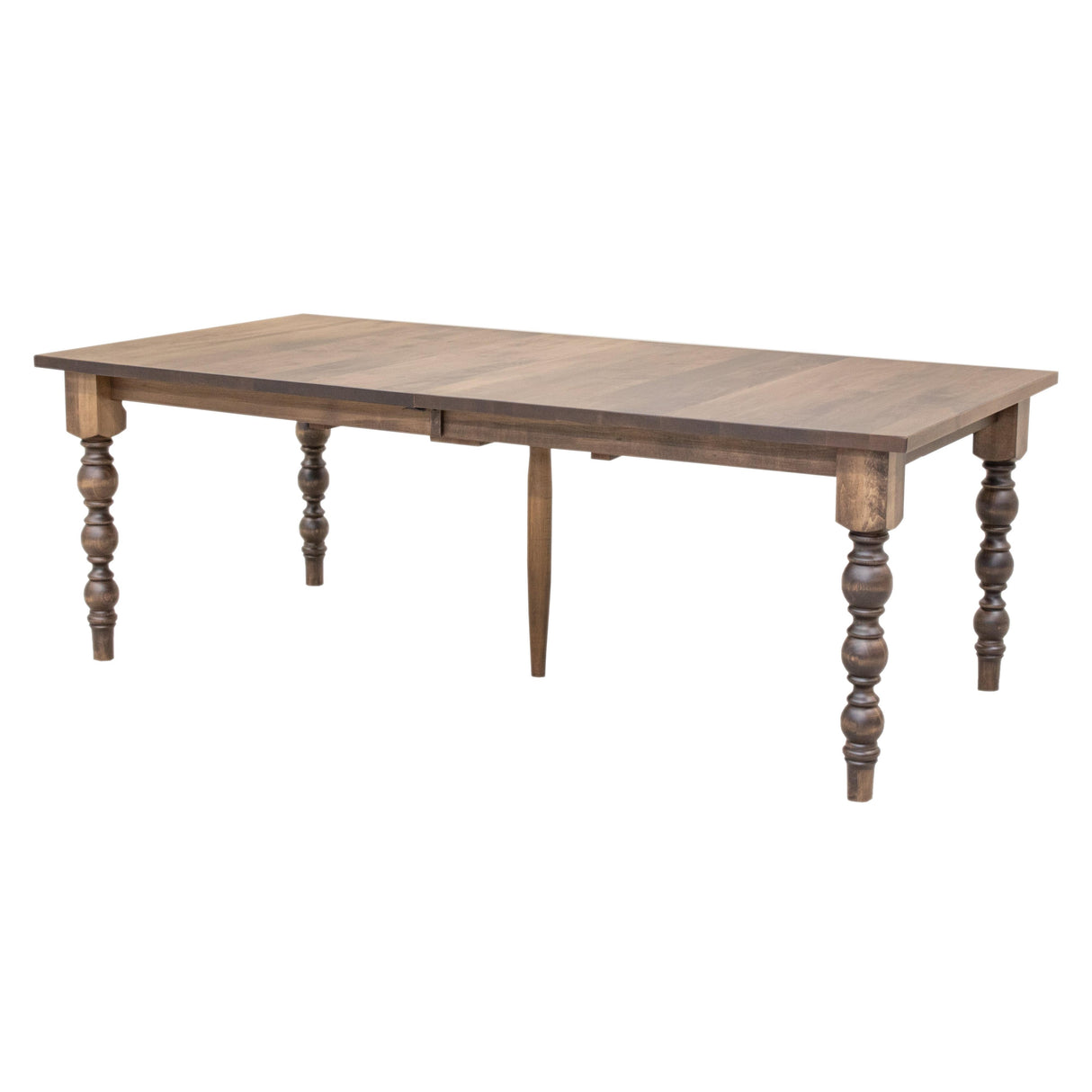 Parson Turned Leg Maple Wood Extending Dining Table | CO