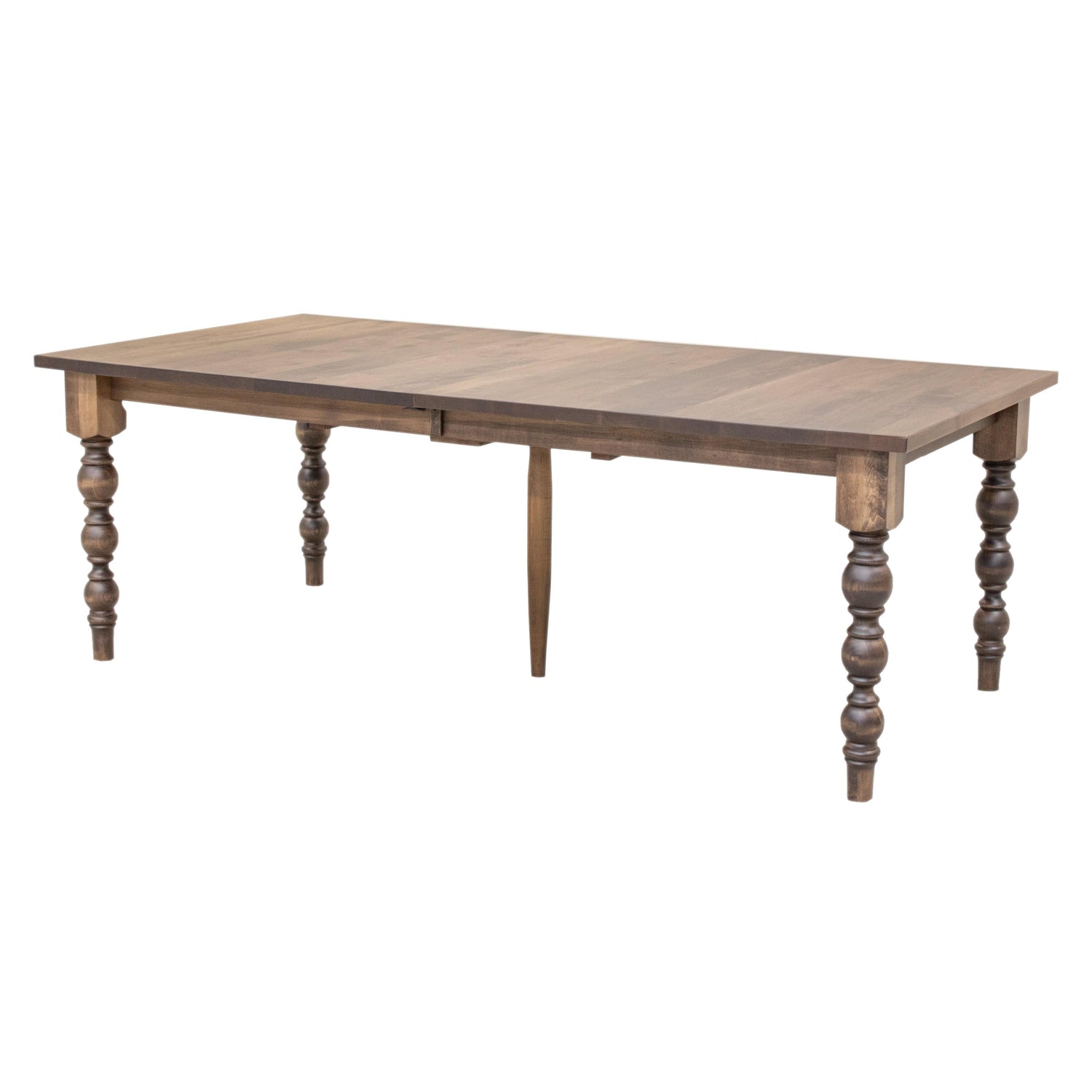 Parson Turned Leg Maple Wood Extending Dining Table | CO