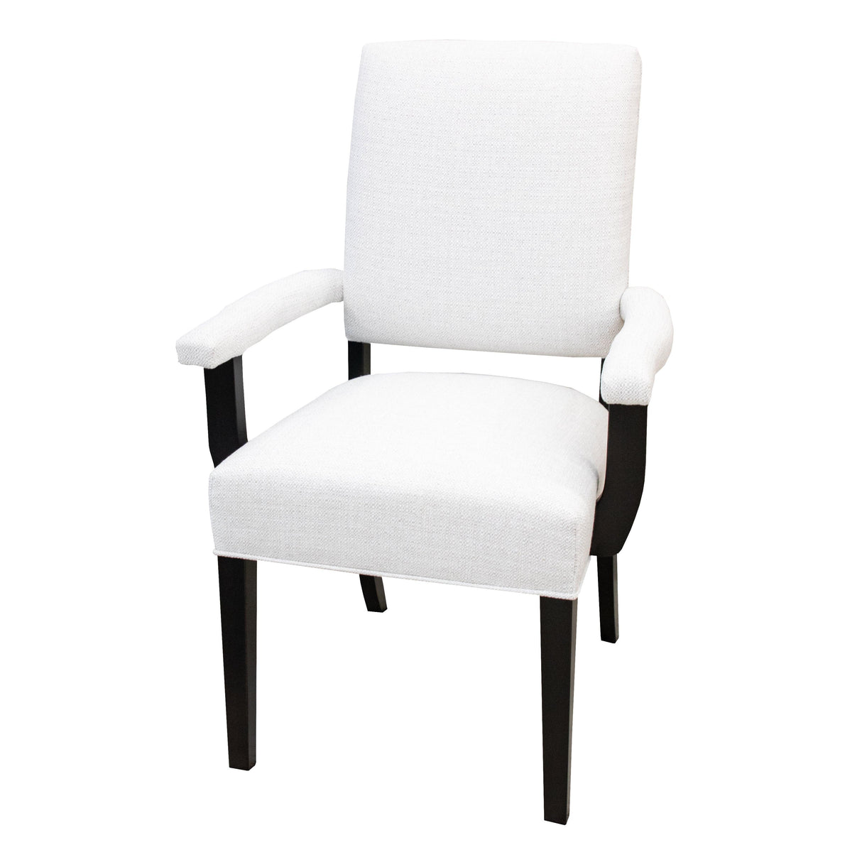 Parsons Open Back Upholstered Dining Chair with Fabric Arms | R1-120