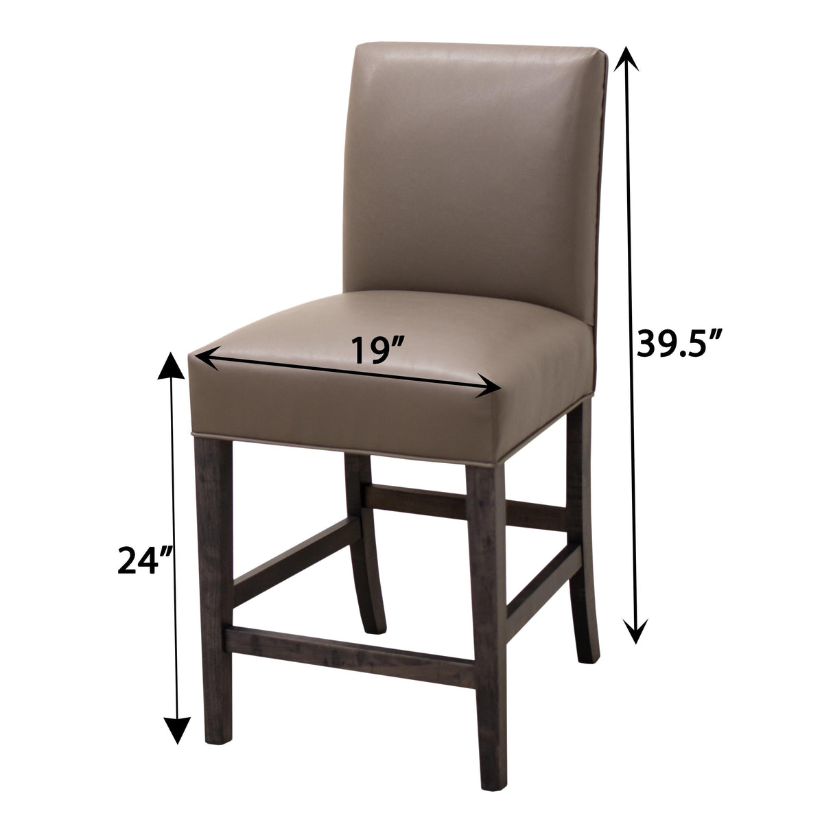 Parsons Enclosed Back Upholstered 24" Bar Stool | 22-43