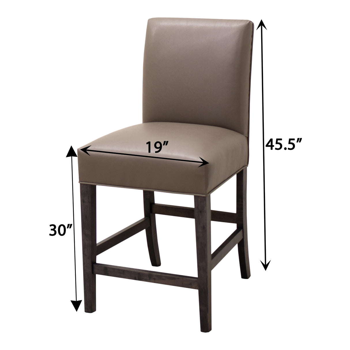 Parsons Enclosed Back Upholstered 24" Bar Stool | 22-43