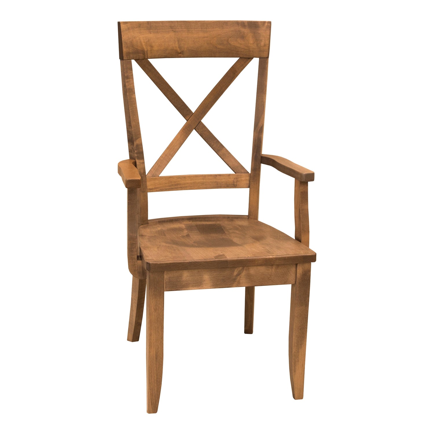 Portland X Back Maple Wood Arm Dining Chair | HC