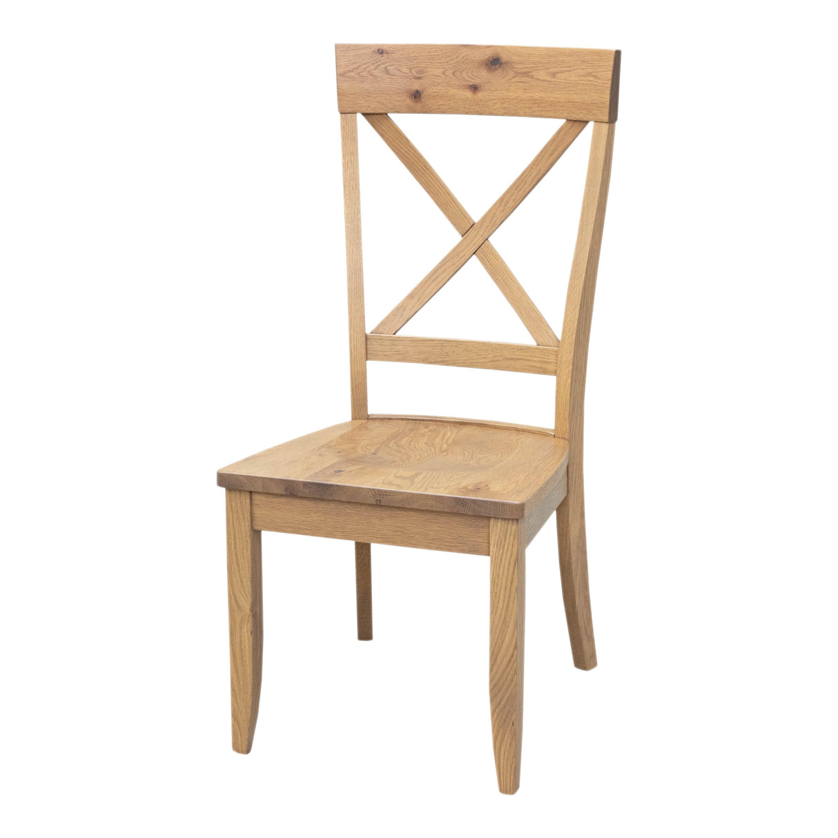 Portland X Back White Oak Wood Side Dining Chair | BLS