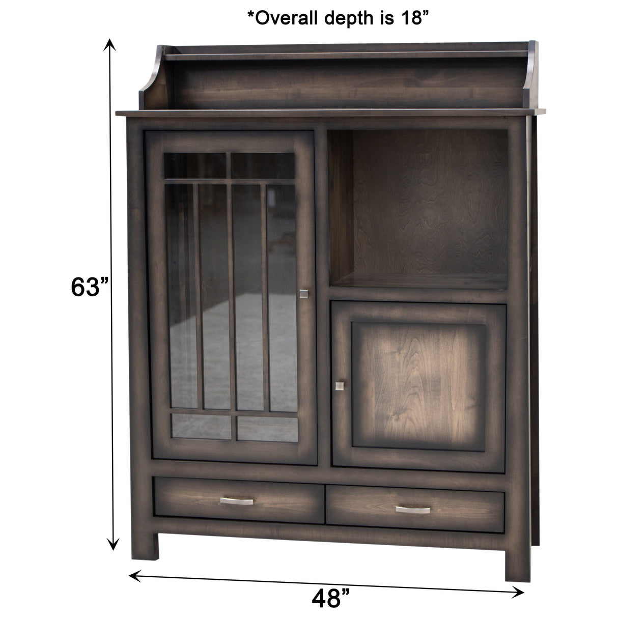 OBG Pottery Pantry Maple Wood Cabinet | SP-Burn