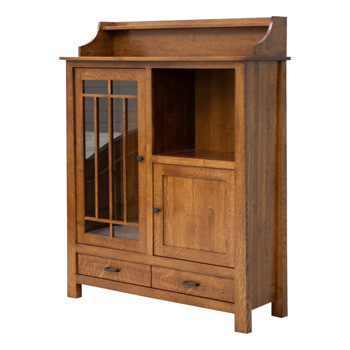 OBG Pottery Quarter Sawn White Oak Wood Cabinet | MC