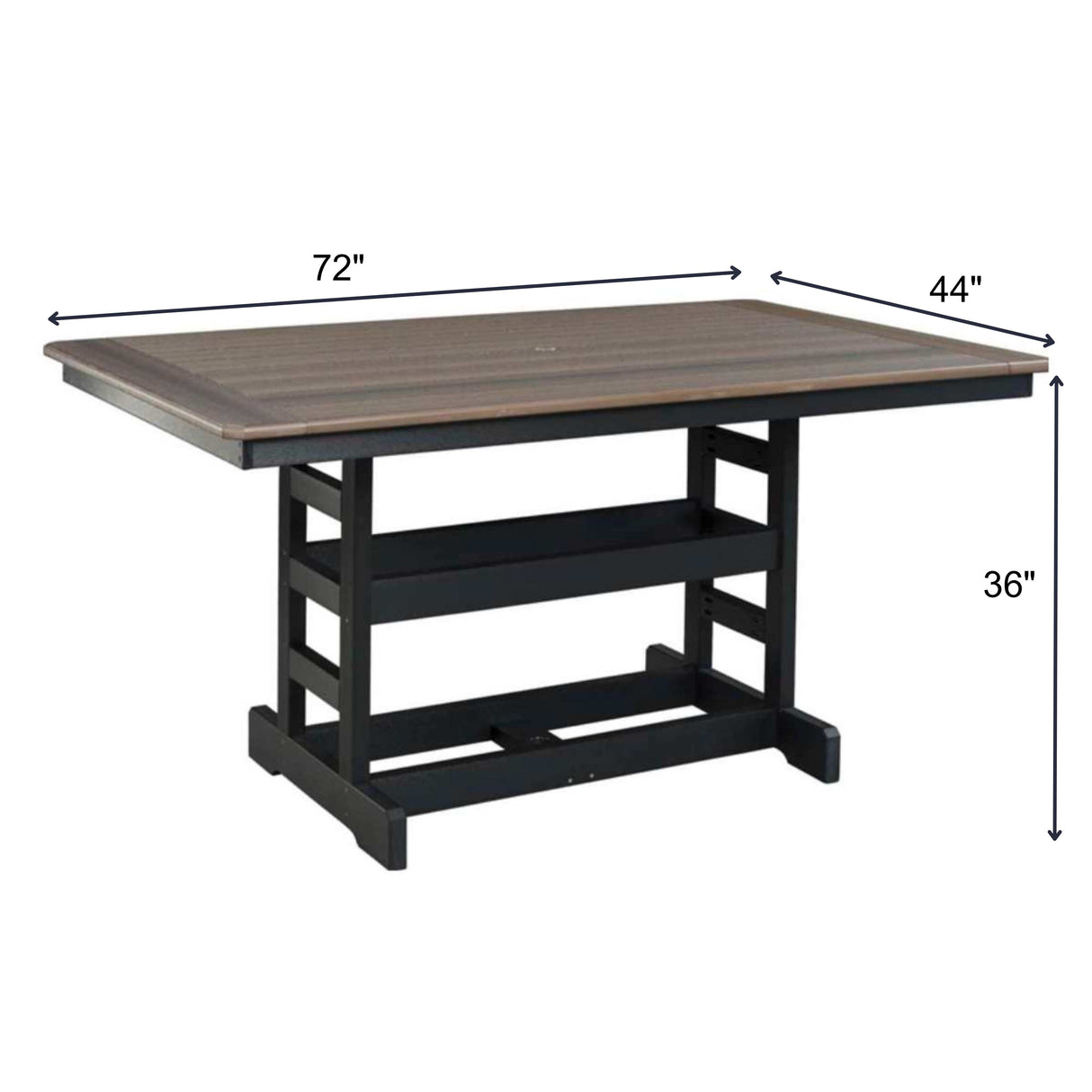 Premier Outdoor Amish Poly Rectangle Counter Height Table - S-Upstate Amish Furniture