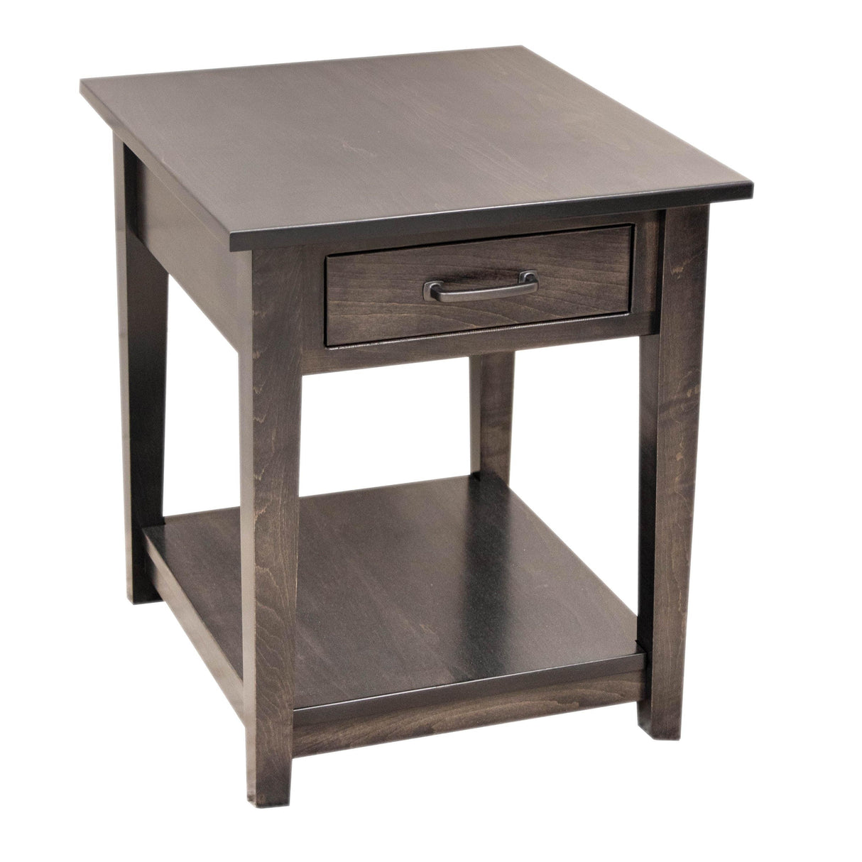 Riverton Maple Wood Large Square Open End Table | GS