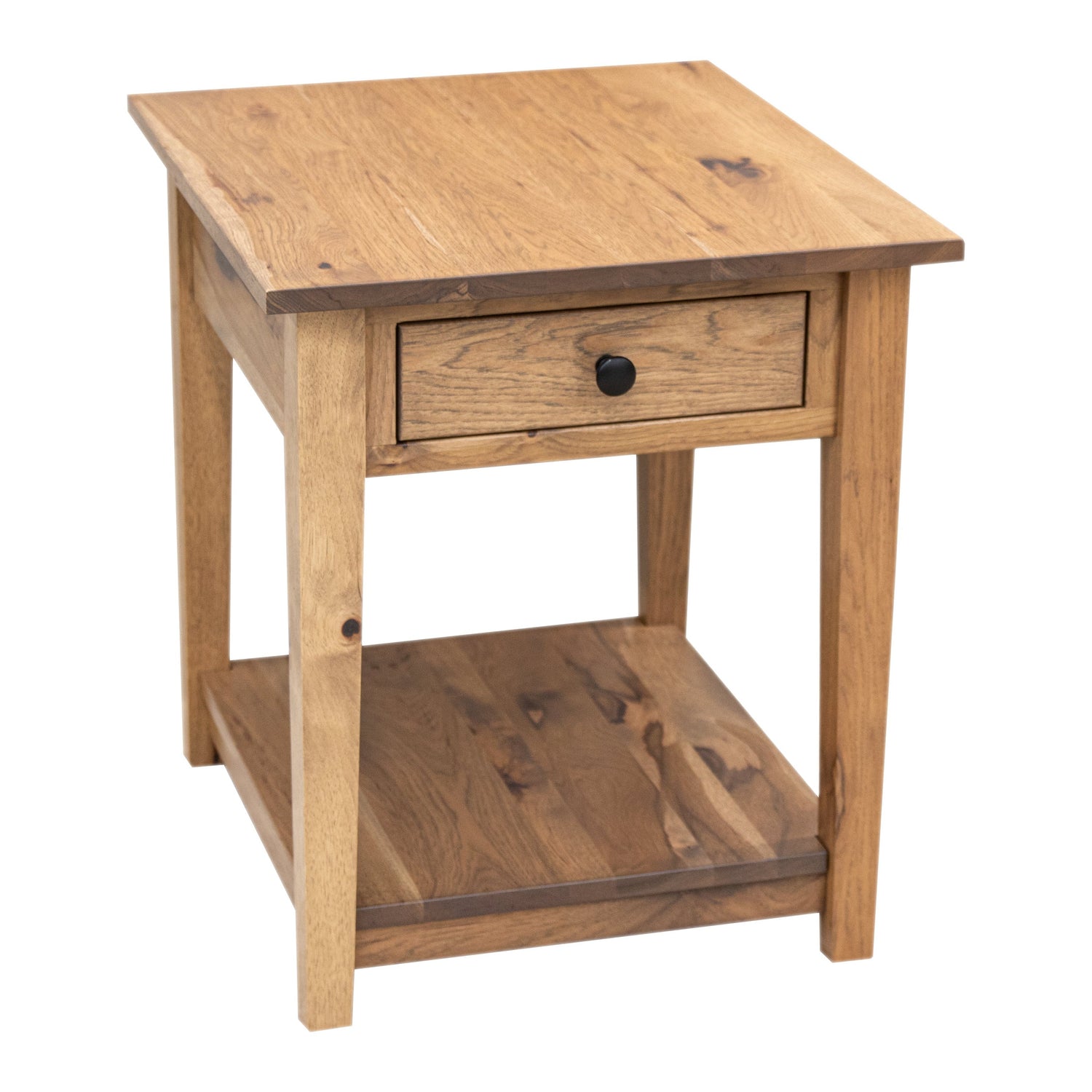 Riverton Hickory Wood Large Square Open End Table | WB