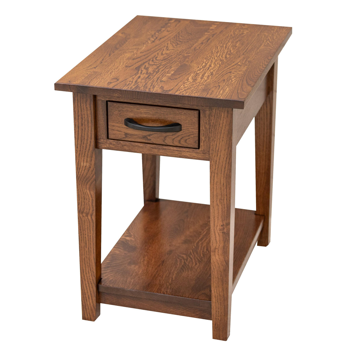 Riverton Quarter Sawn White Oak Wood Small Rectangle Open End Table | ASB