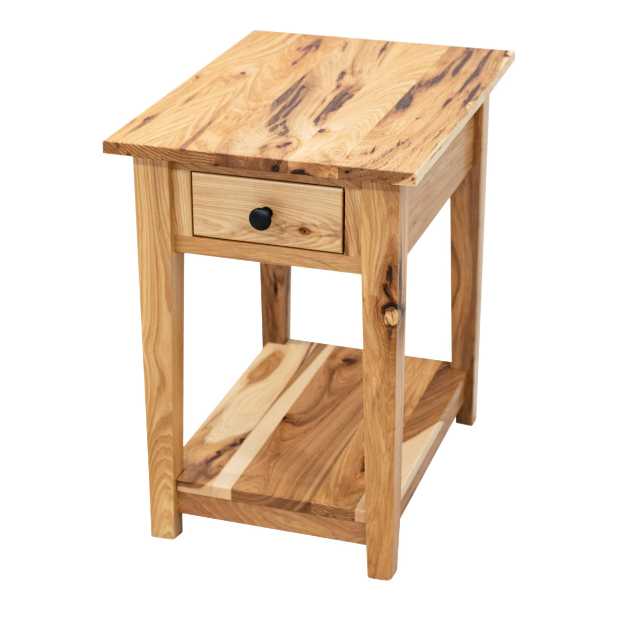 Riverton Hickory Wood Small Rectangle Open End Table | NAT