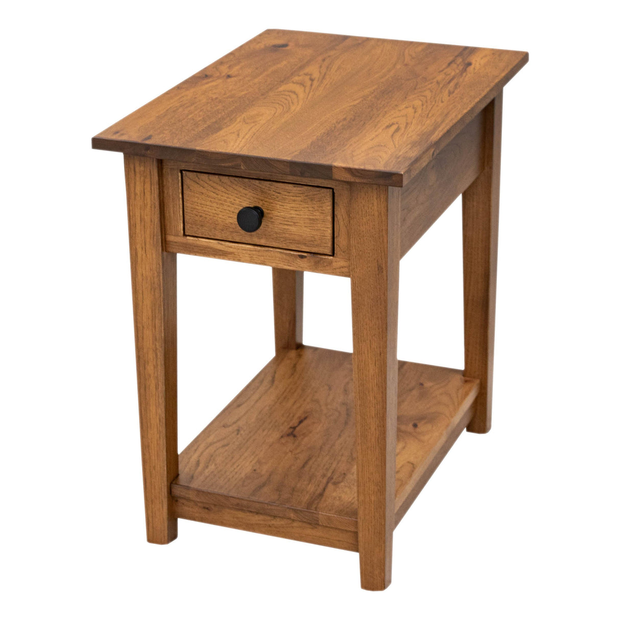 Riverton Hickory Wood Small Rectangle Open End Table | HC