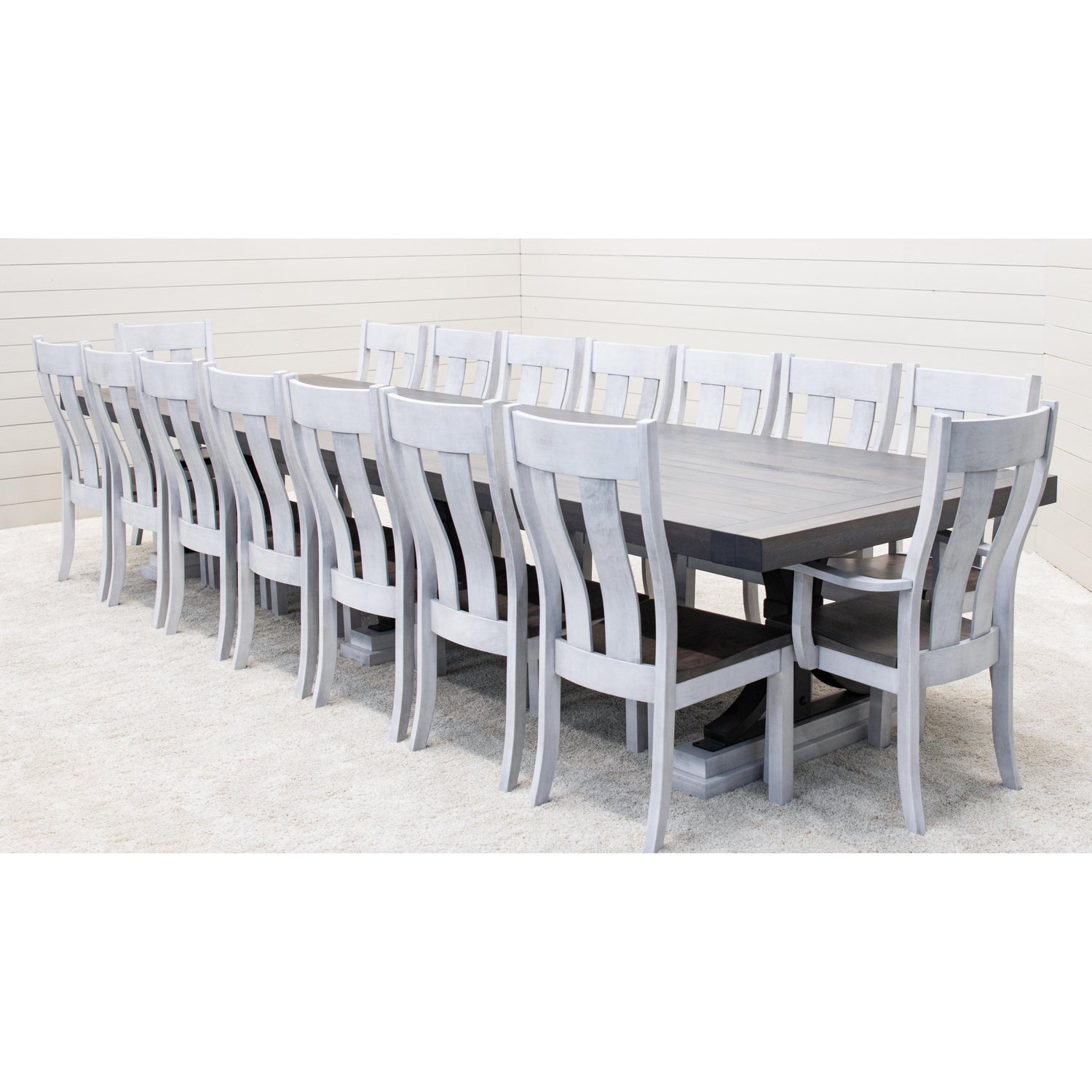 Rockford Large White & Wood Conference Table | M-AV&GS
