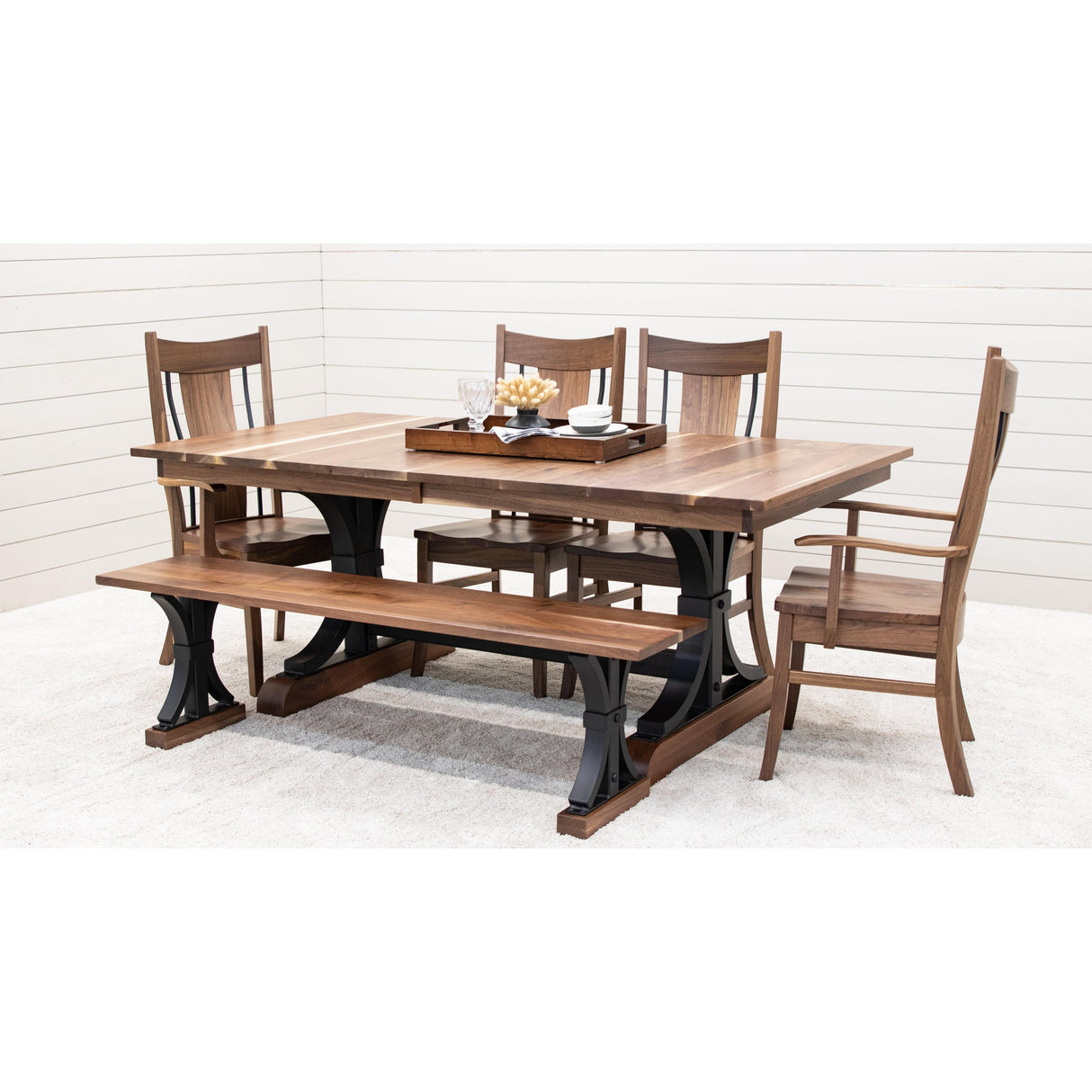 Rockford Walnut Wood Dining Bench | NAT