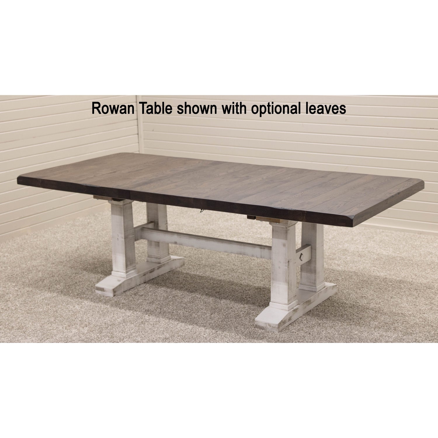 Rowan White & Wood Extending Dining Table with Built-Down Top | M-GW&RWO-SB