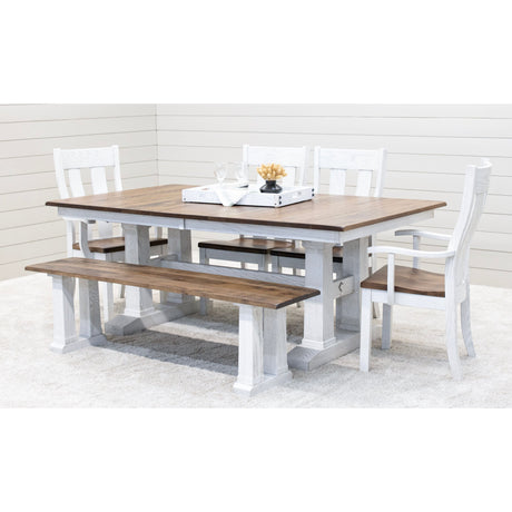 Rowan White & Wood Dining Bench | O-GW&RH-CO