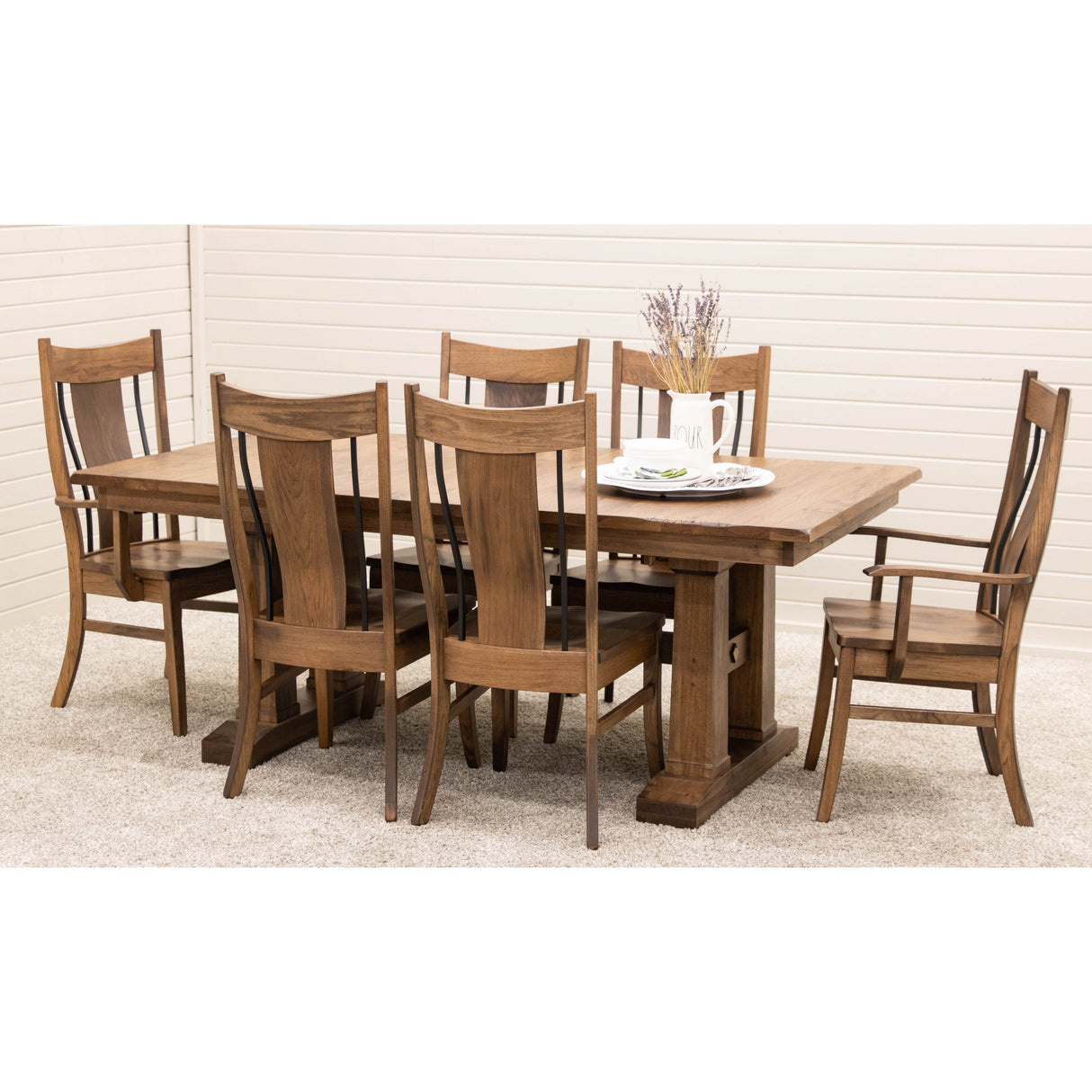 Rowan Hickory Wood Extending Dining Table | CO