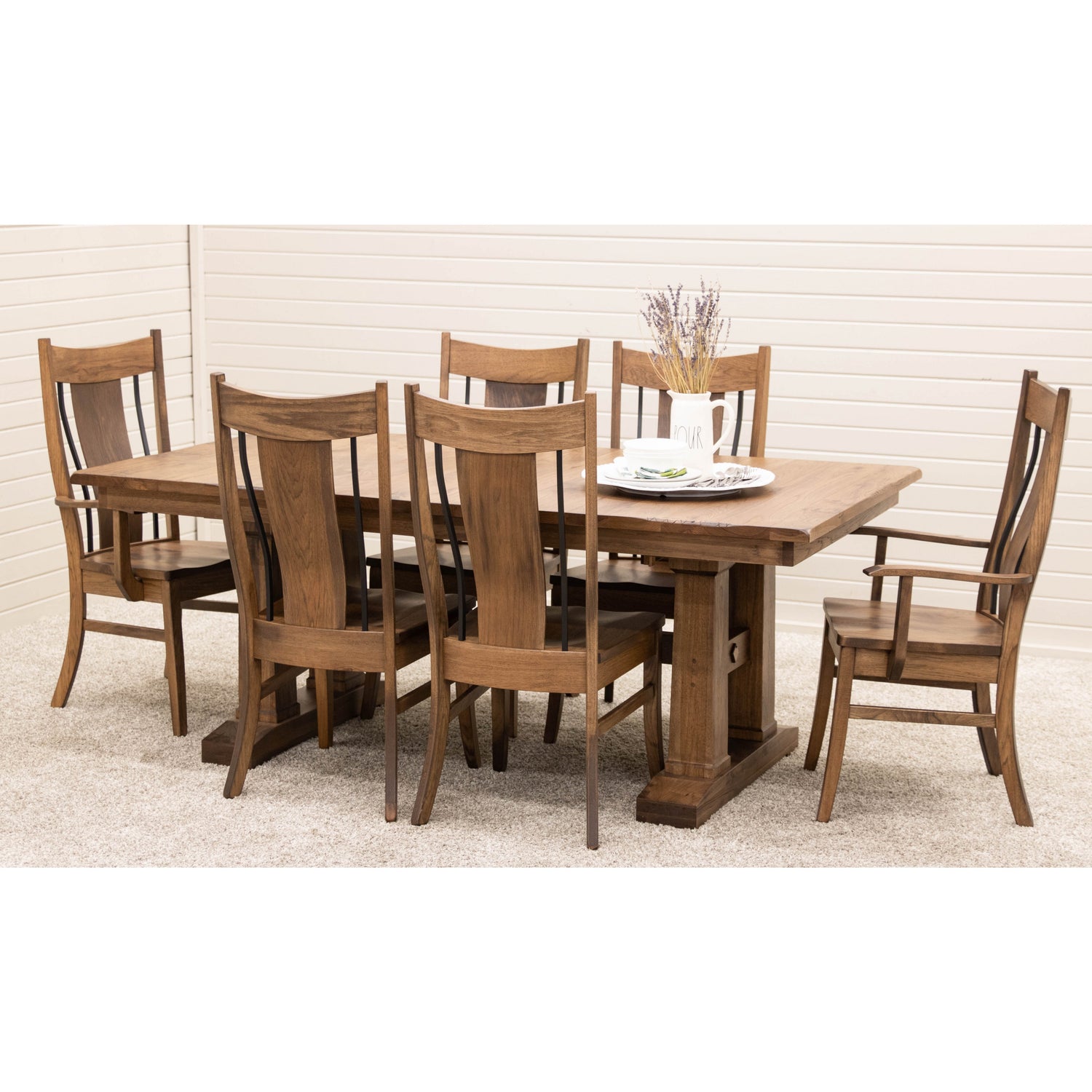 Rowan Hickory Wood Extending Dining Table | CO