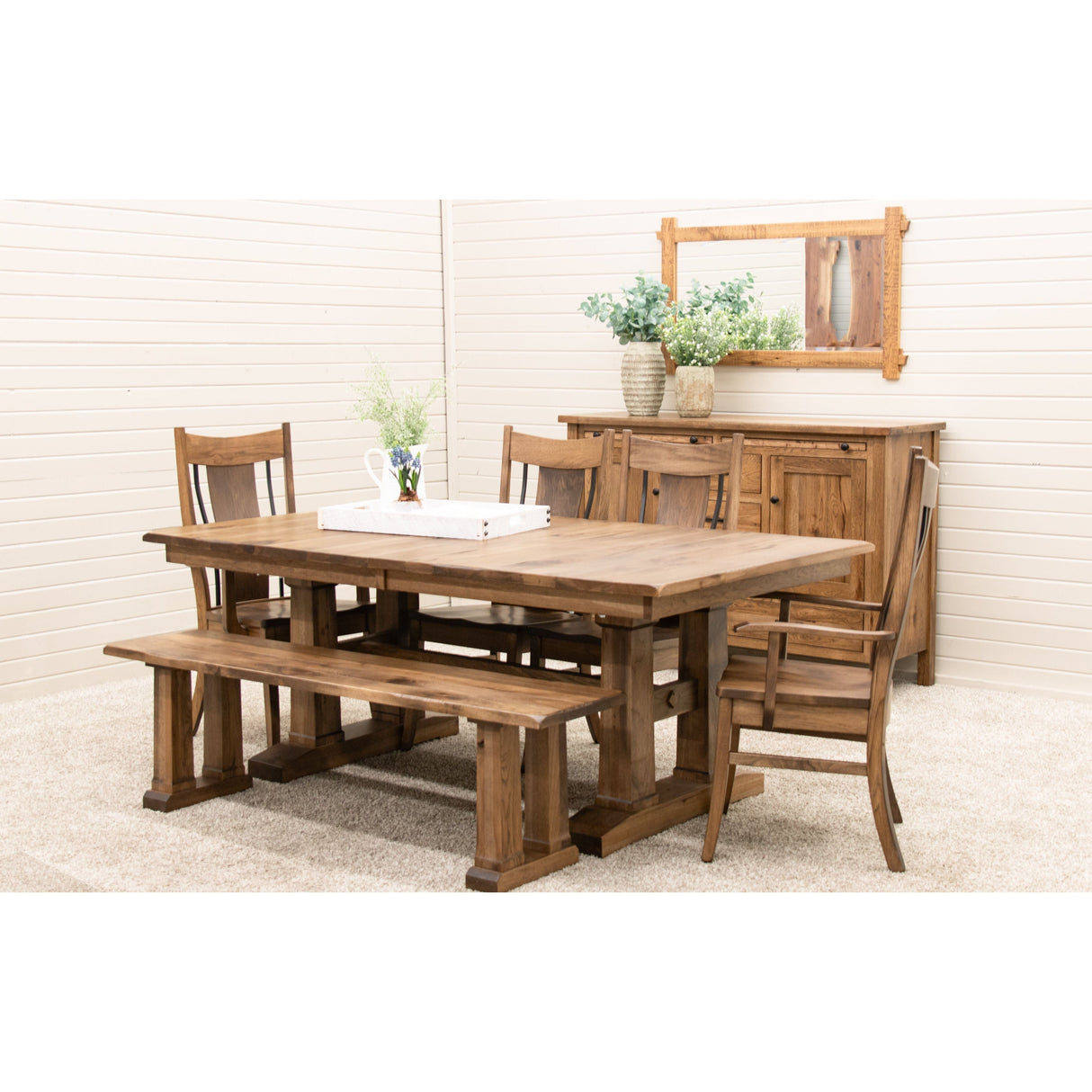 Rowan Hickory Wood Dining Bench | CO