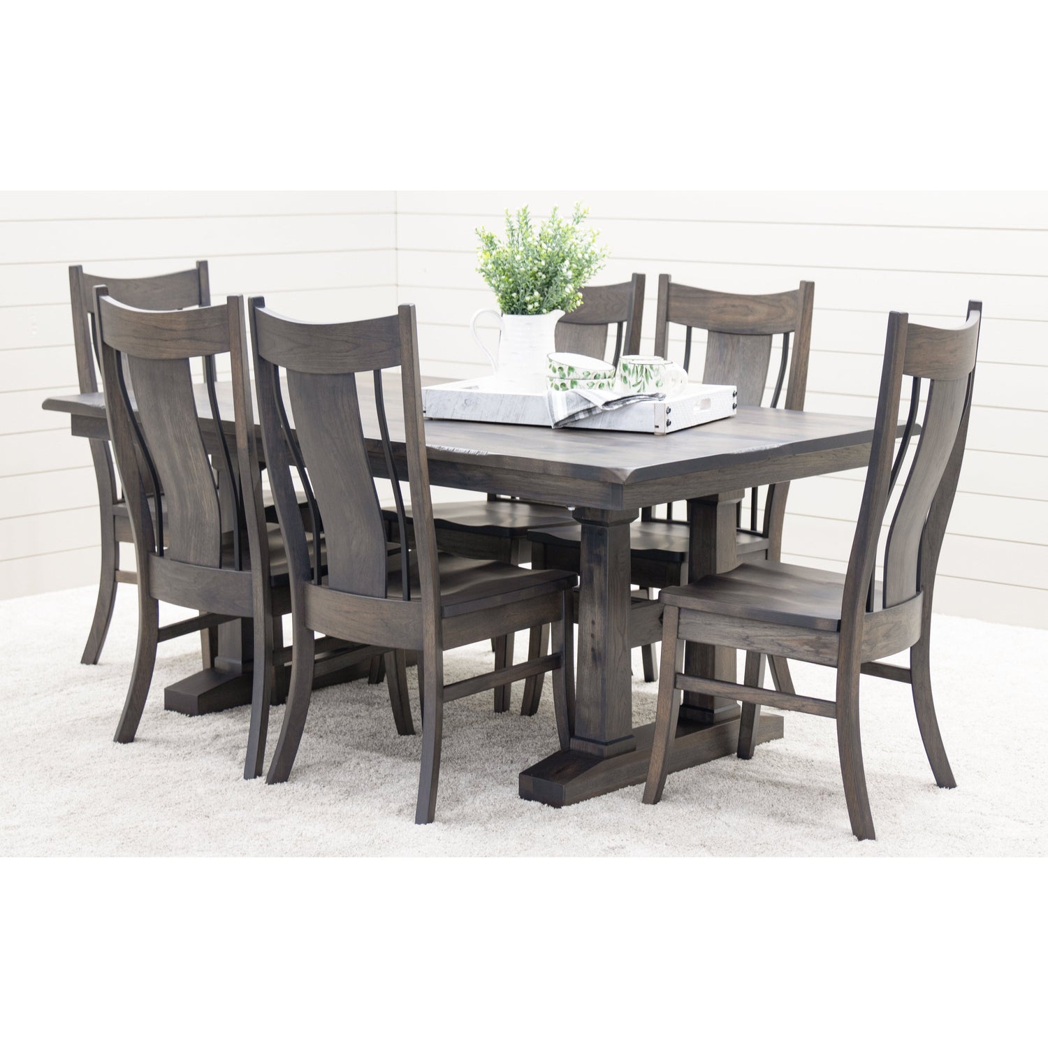 Rowan Hickory Wood Extending Dining Table | GS