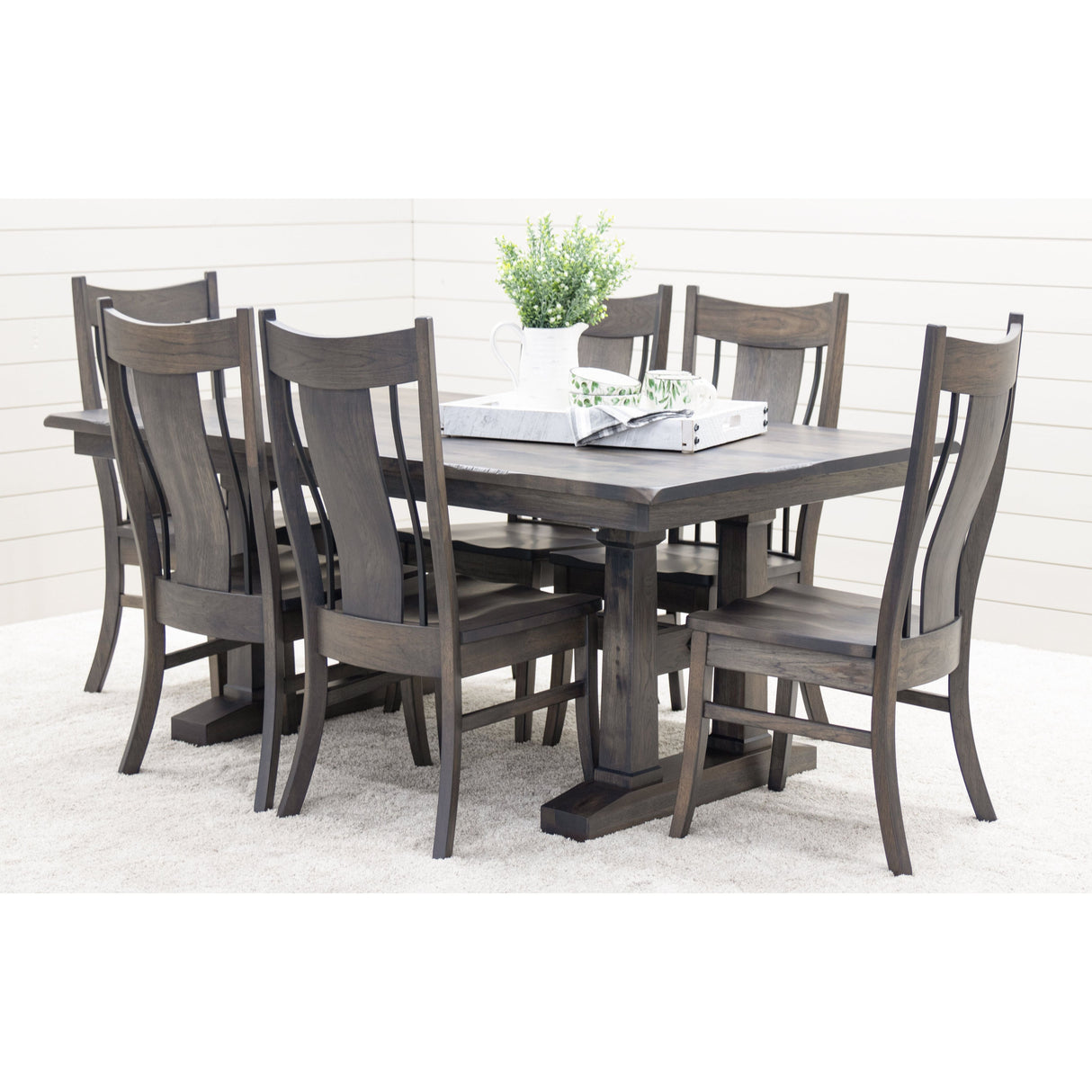 Rowan Hickory Wood Extending Dining Table | GS