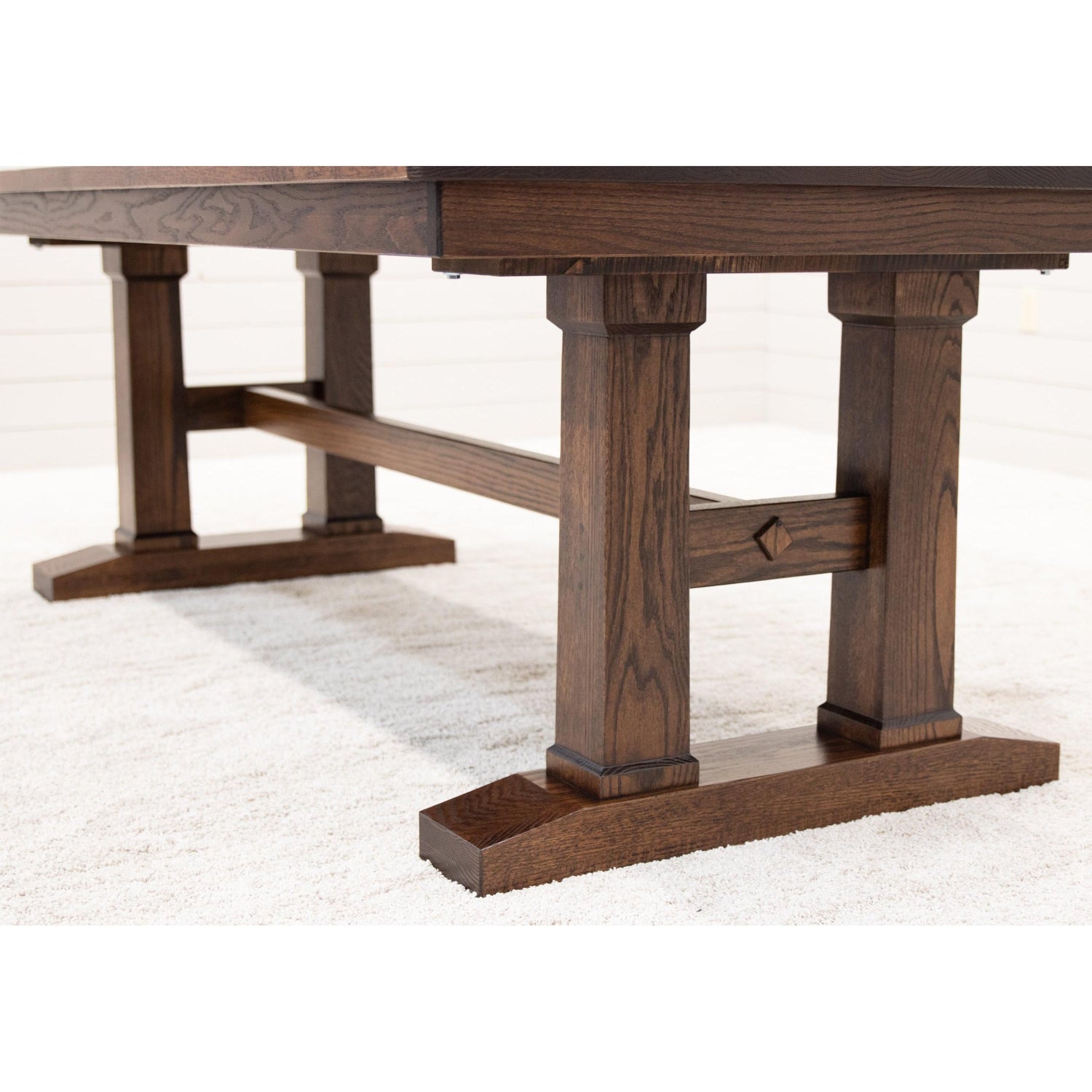 Rowan Oak Wood Extending Dining Table | ASB