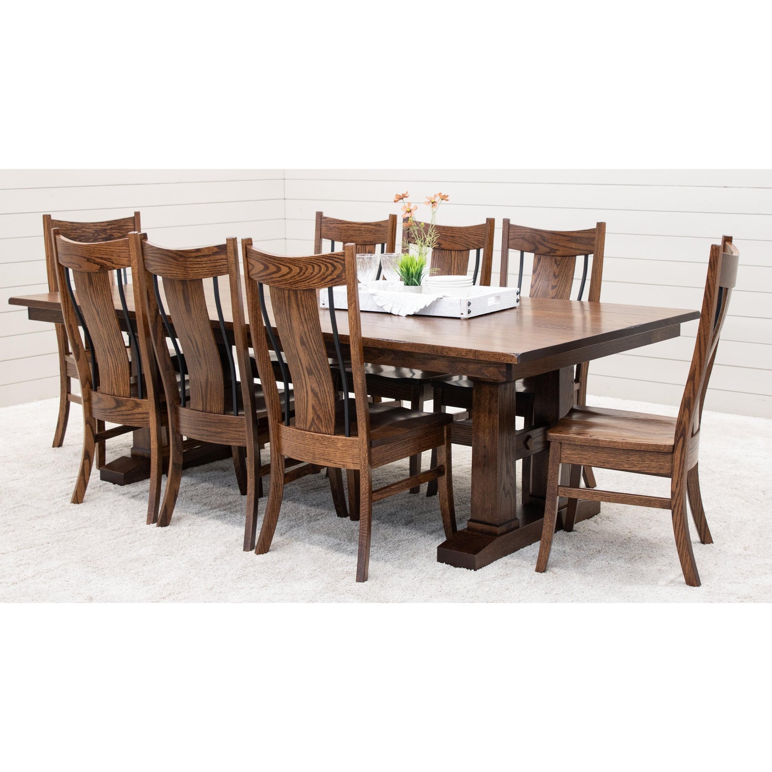 Rowan Oak Wood Extending Dining Table | ASB