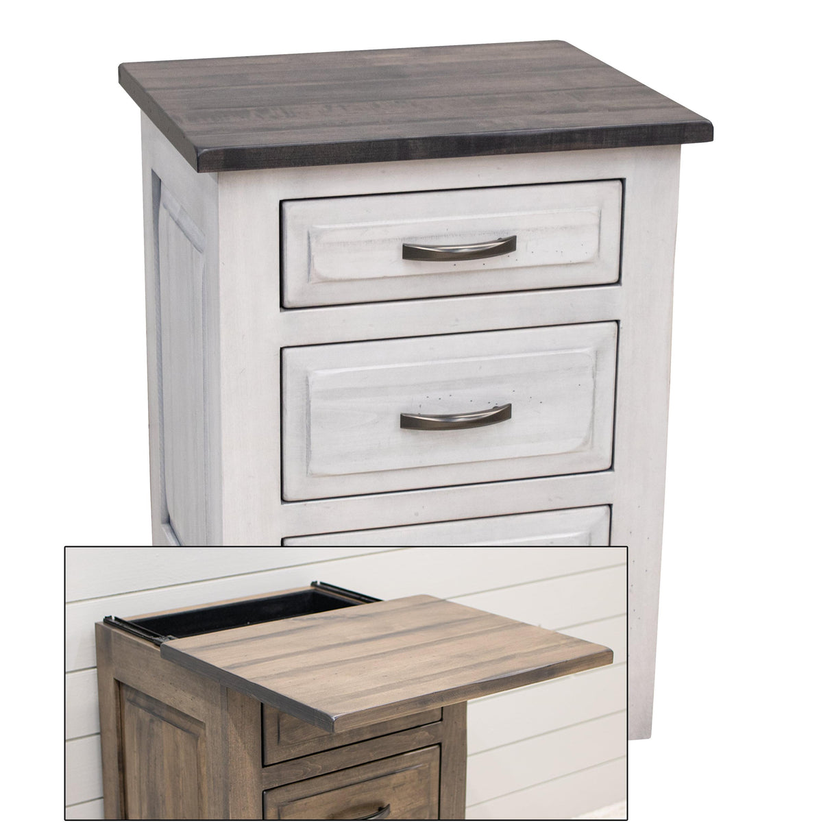 Savannah Rustic 3-Drawer Nightstand