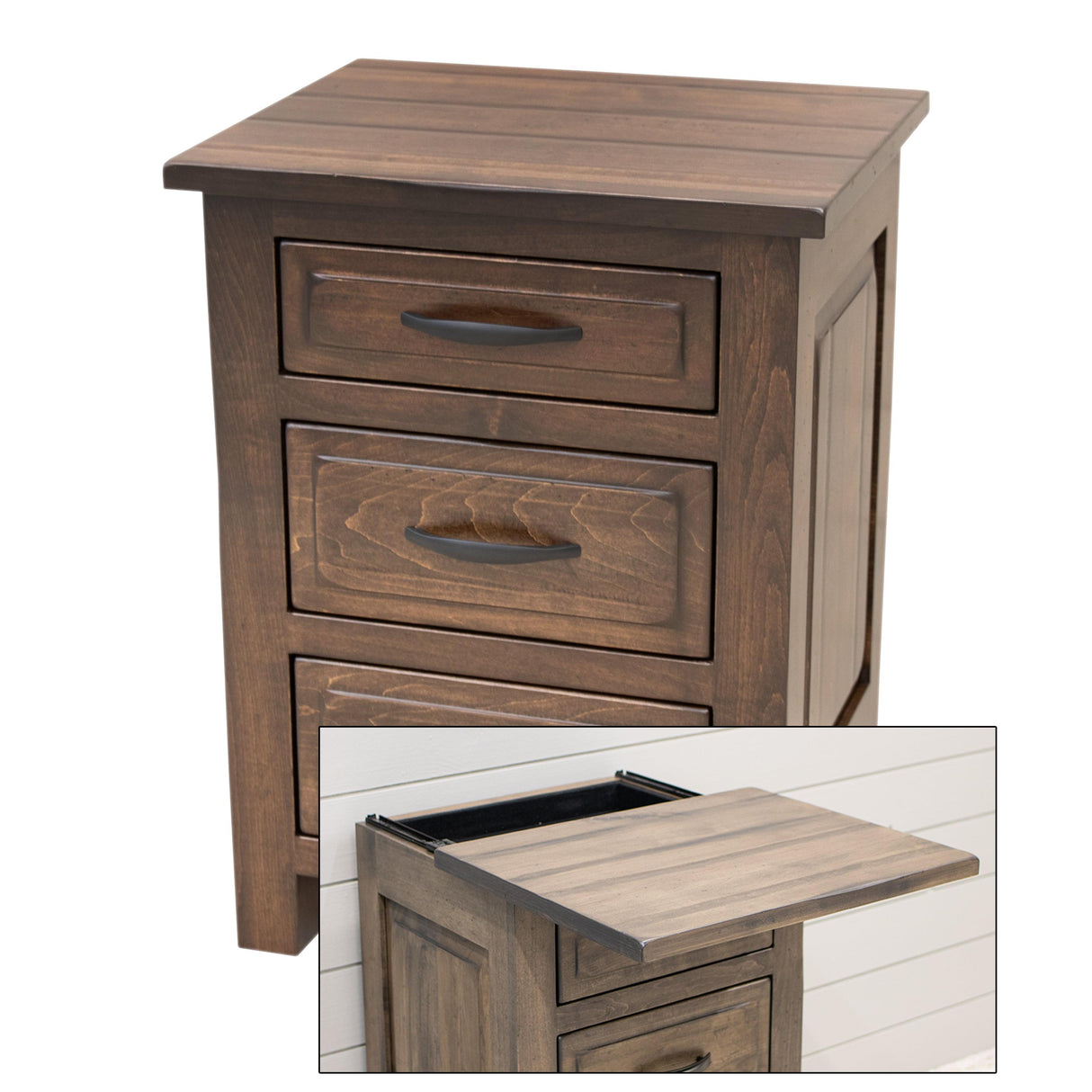 Savannah Rustic 3-Drawer Nightstand