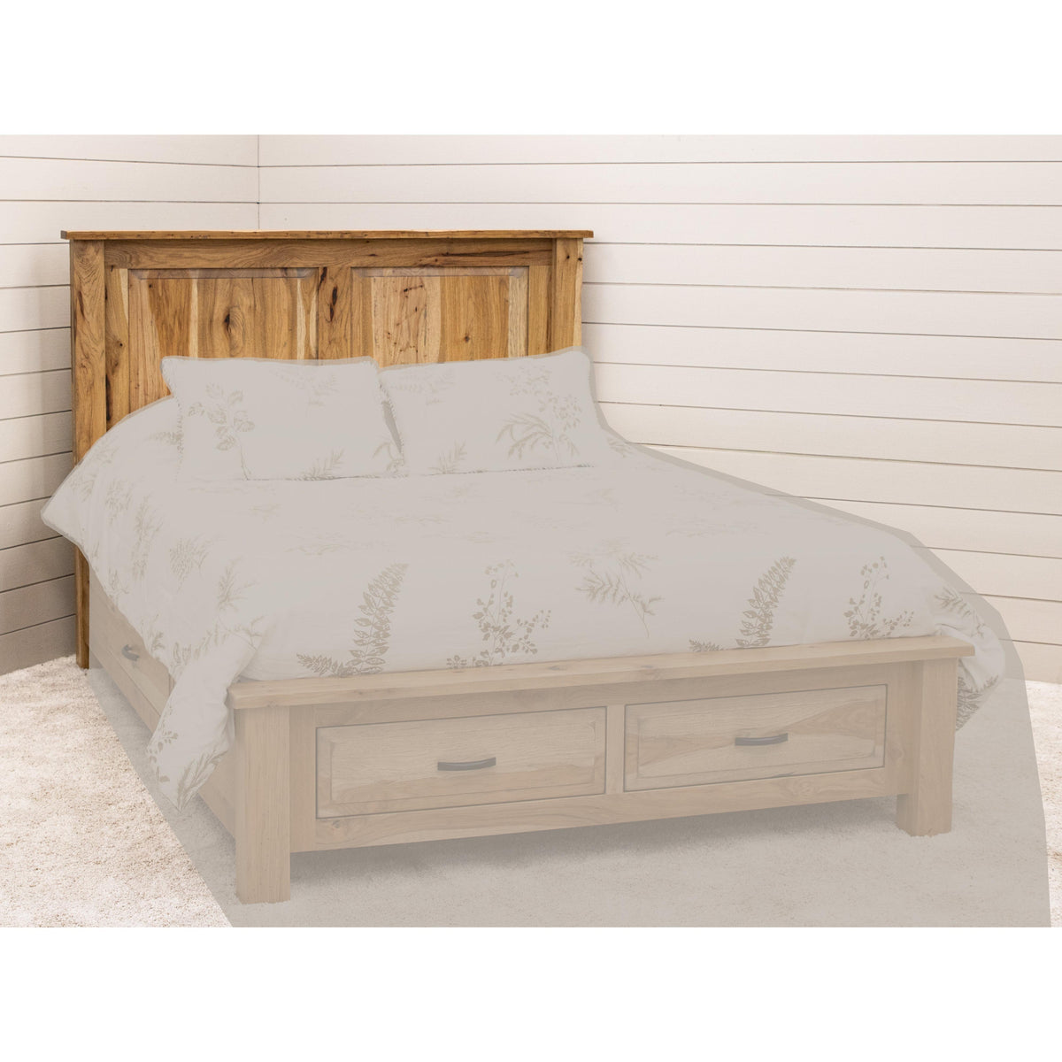 Savannah Full Hickory Wood Storage Platform Bed | CO