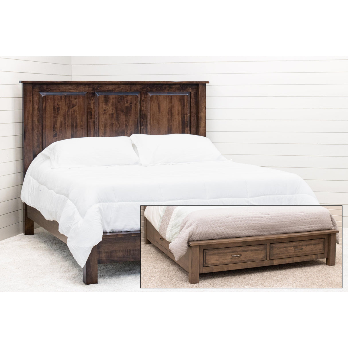 Savannah Rustic Storage Platform Bed
