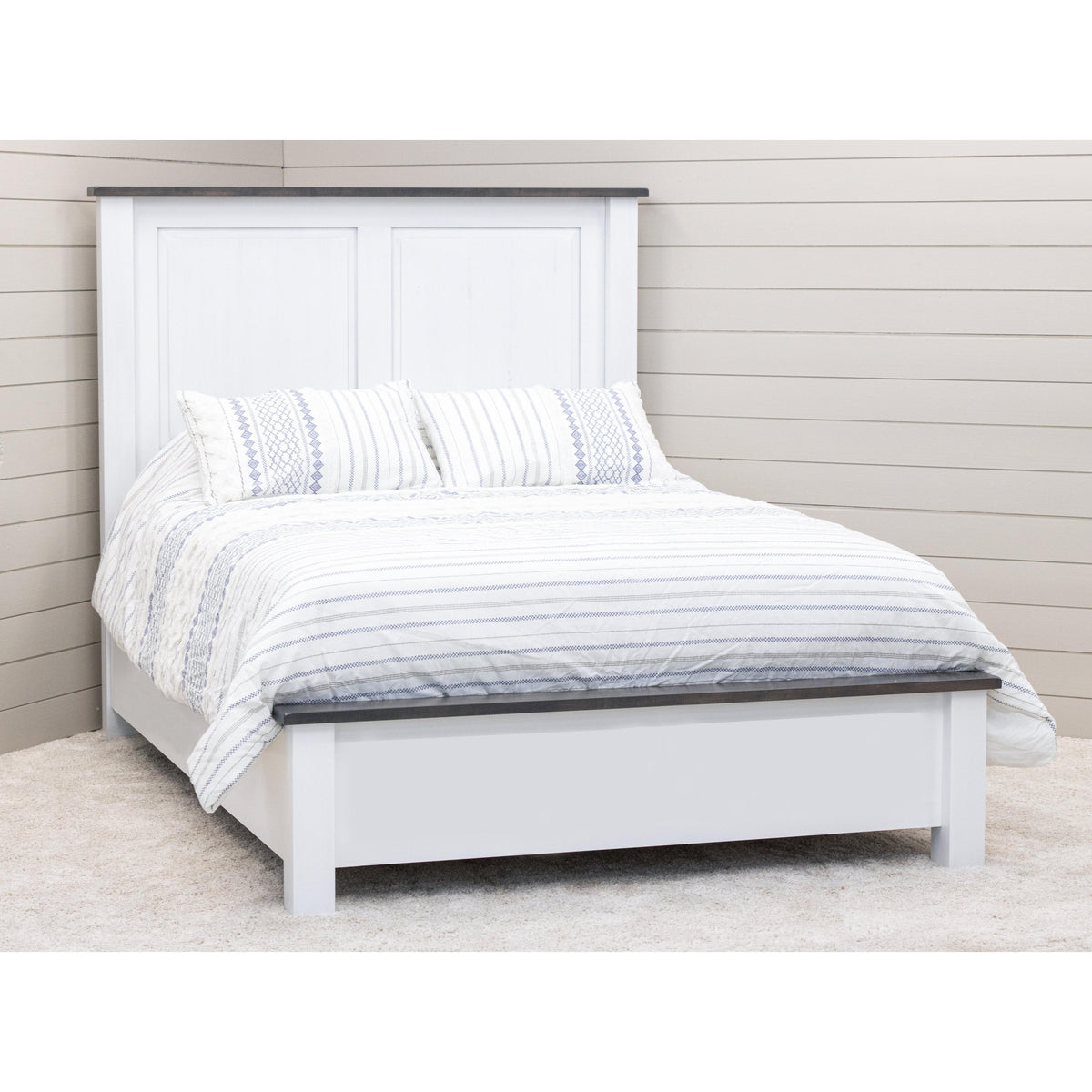 Savannah King White & Wood Storage Platform Bed | M-AV&GS