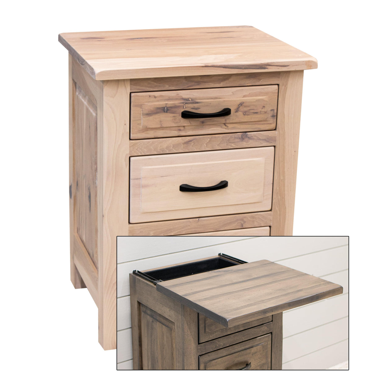 Savannah Rustic 3-Drawer Nightstand