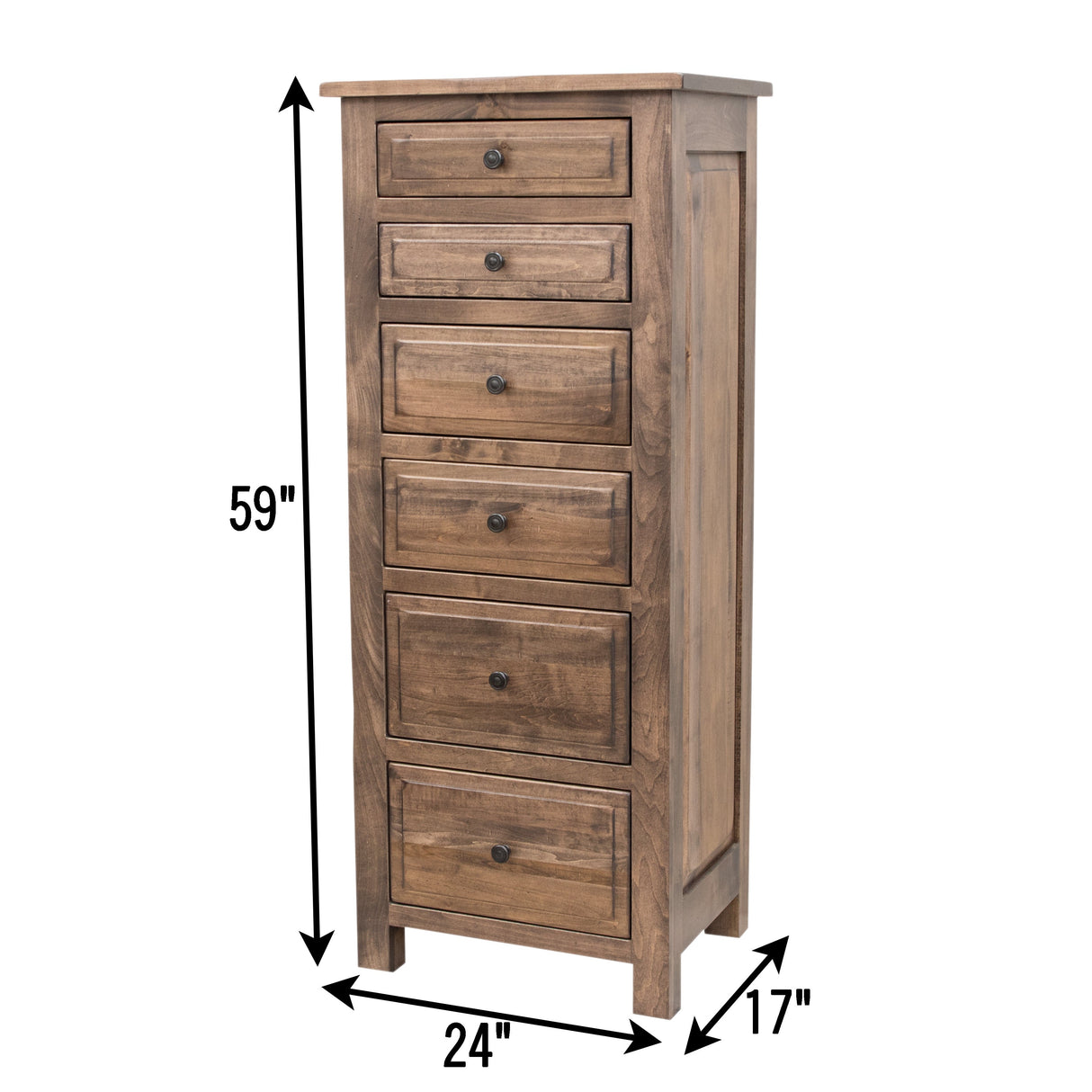 Savannah Rustic 6-Drawer Lingerie Dresser