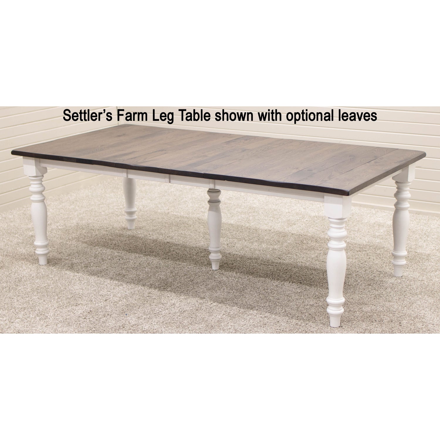 Settler's Farm Leg Black & Wood Extending Dining Table | M-EB&C-MC