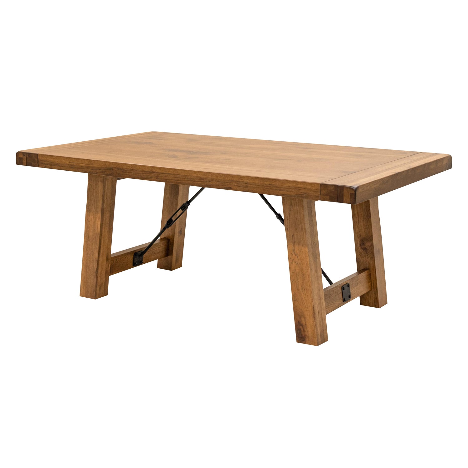 Settler's Trestle Hickory Wood Extending Dining Table | HC