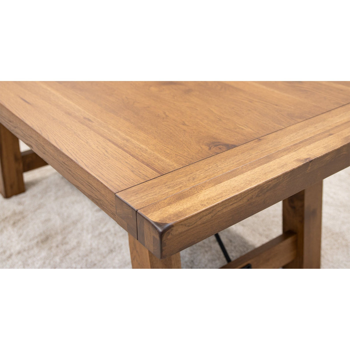 Settler's Trestle Hickory Wood Extending Dining Table | HC