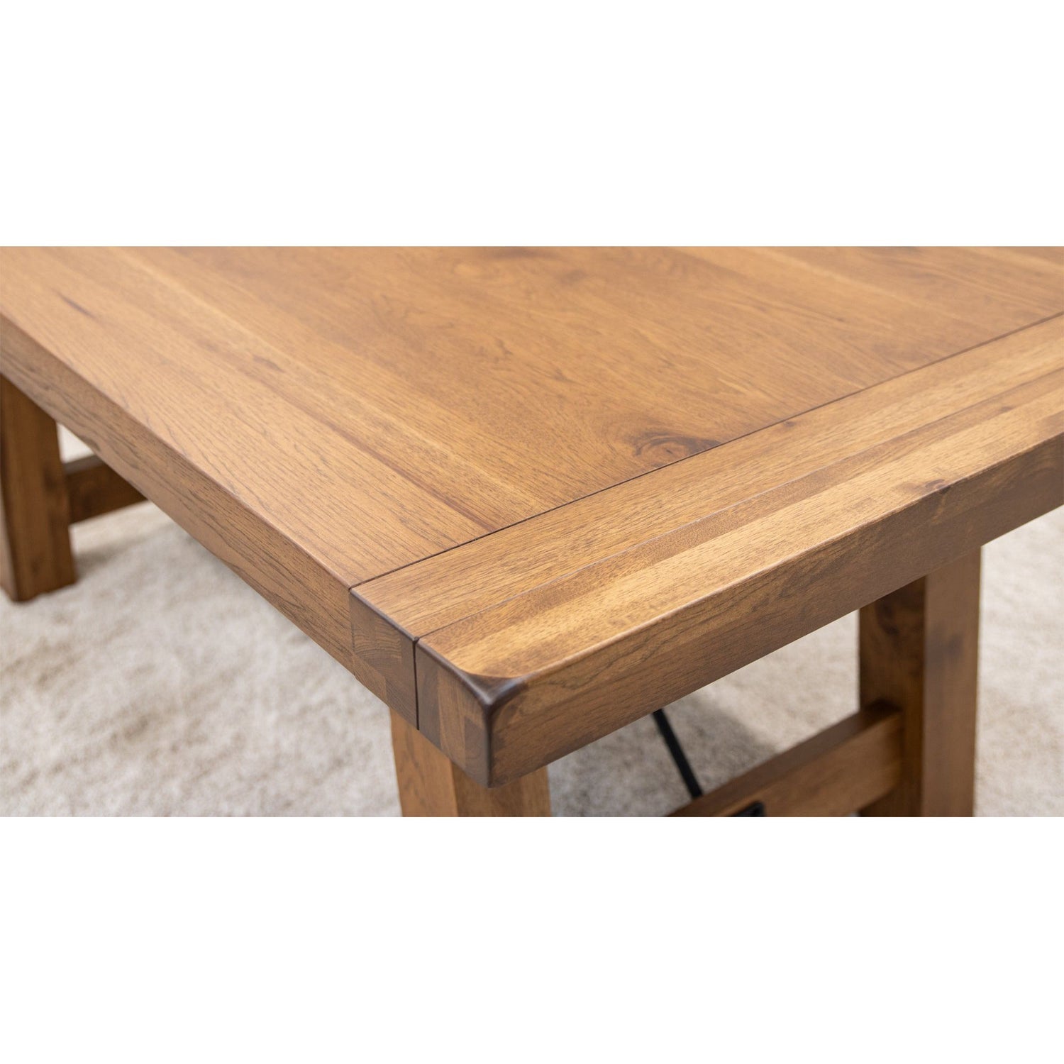 Settler's Trestle Hickory Wood Extending Dining Table | HC