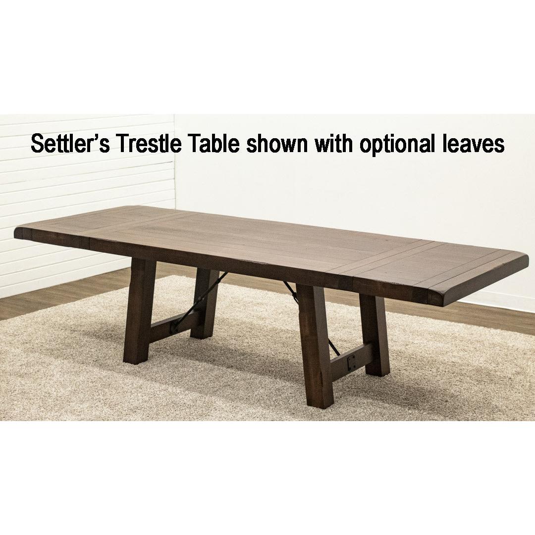 Settler's Trestle Hickory Wood Extending Dining Table | BV