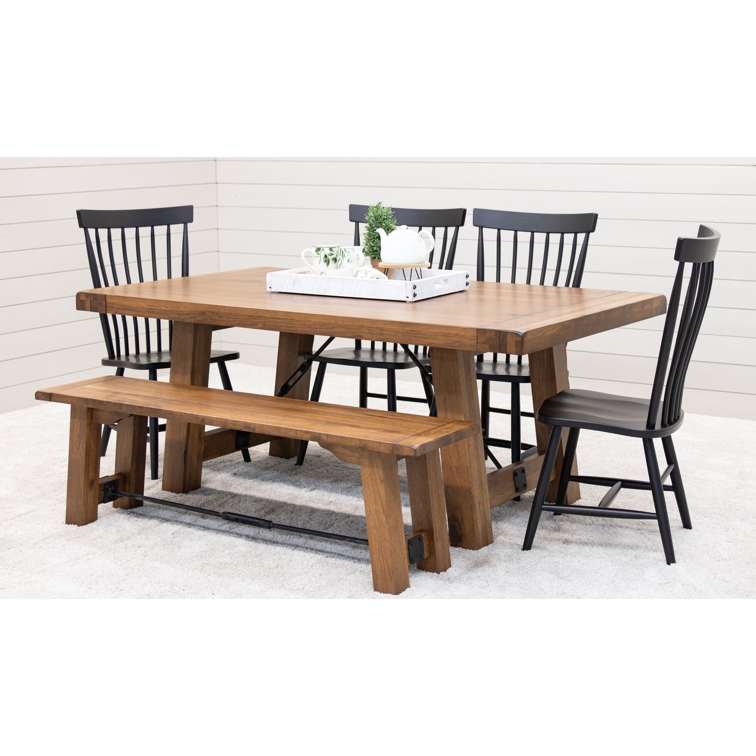Millcreek Black Windsor Maple Wood Side Dining Chair | EB