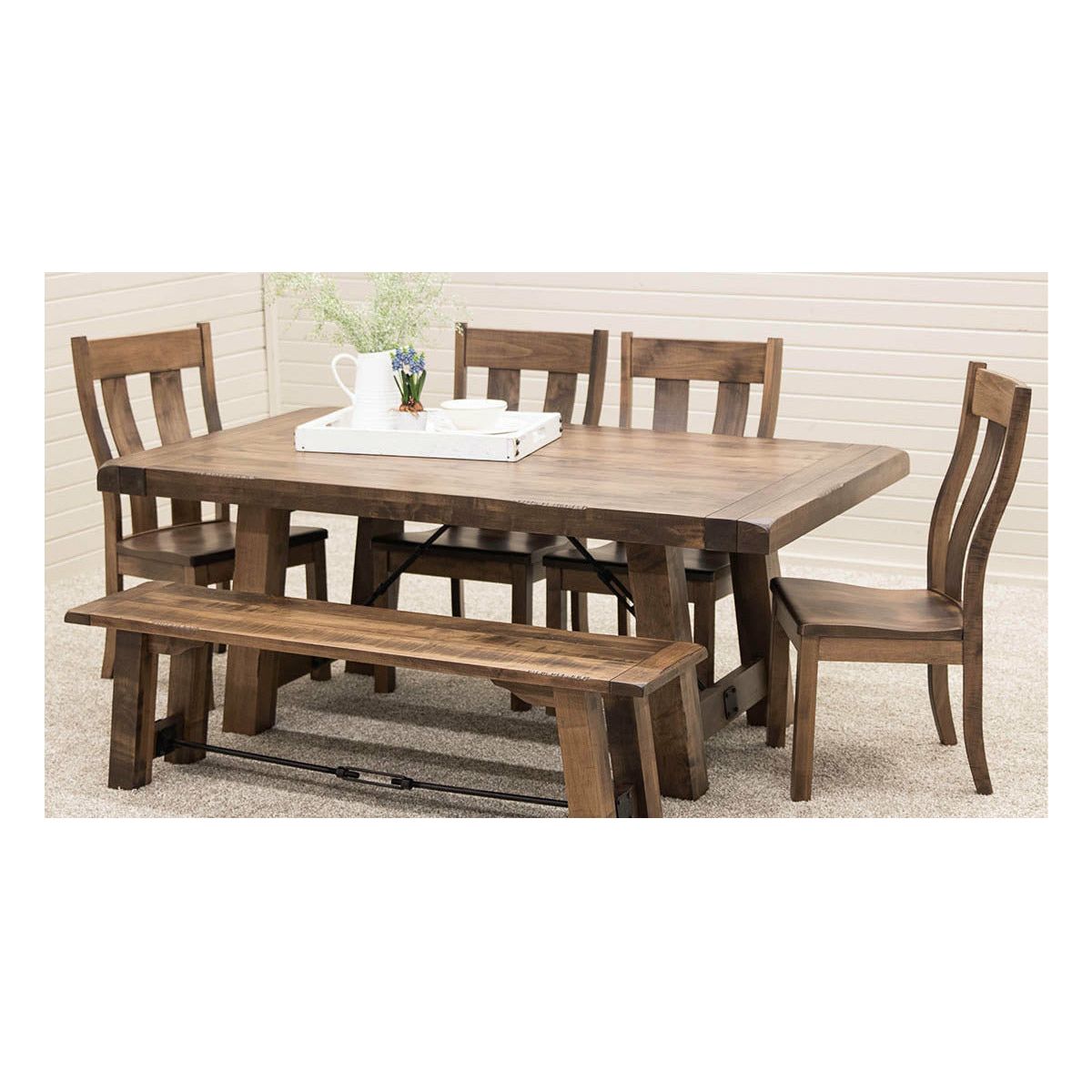Settler's Trestle Maple Wood Extending Dining Table | CO